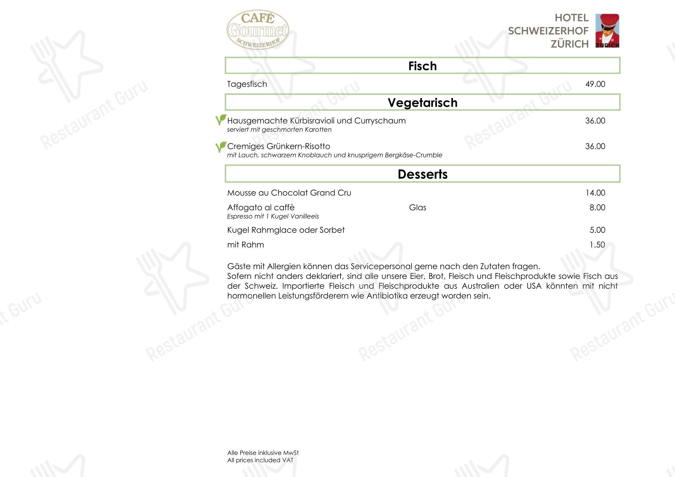 Основное меню per Café Gourmet in Zurigo