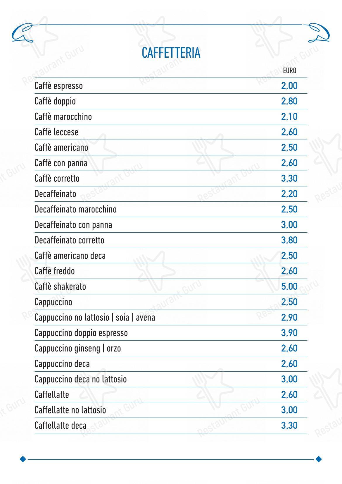 菜单 per Cavalletti Caffè pub & bar
