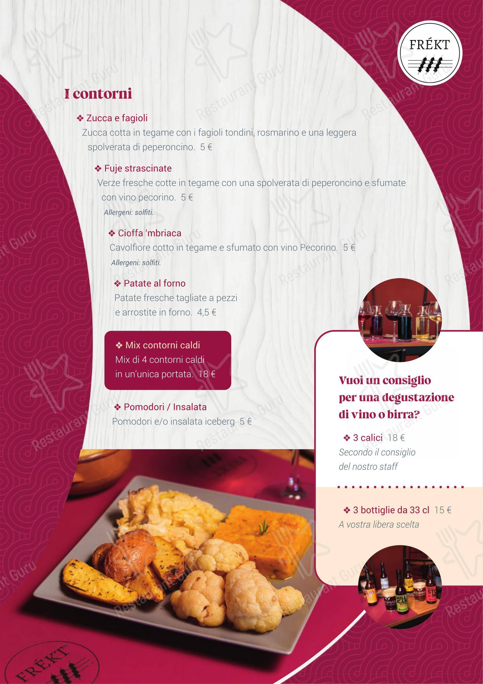 Menu per FREKT RISTORANTE ABRUZZESE ristorante