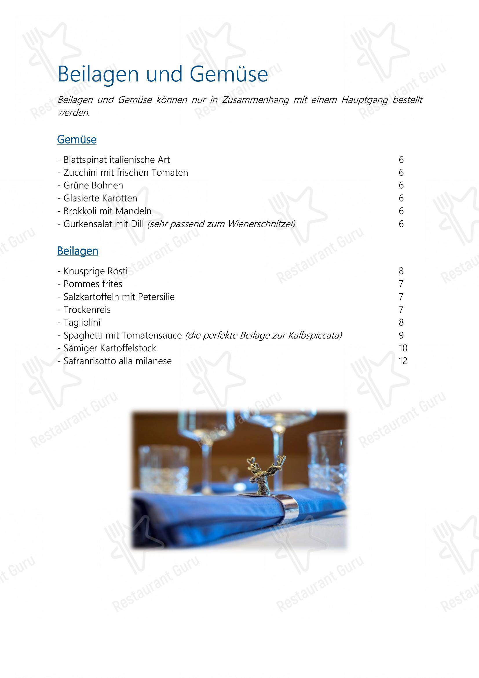 Menu bar per Hotel Maria in Sils im Engadin/Segl