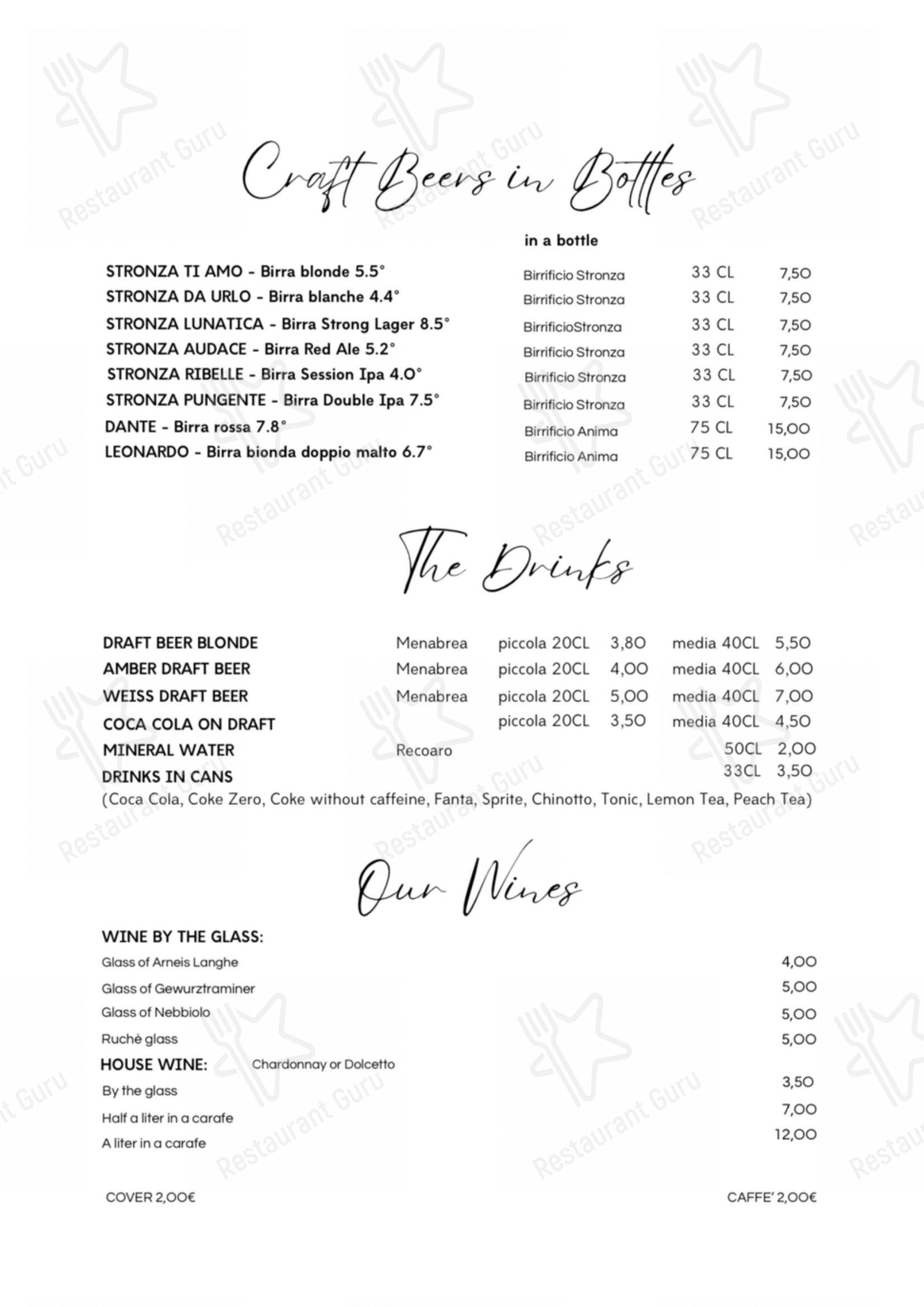 Menu bar per I Soliti Ignoti in Torino