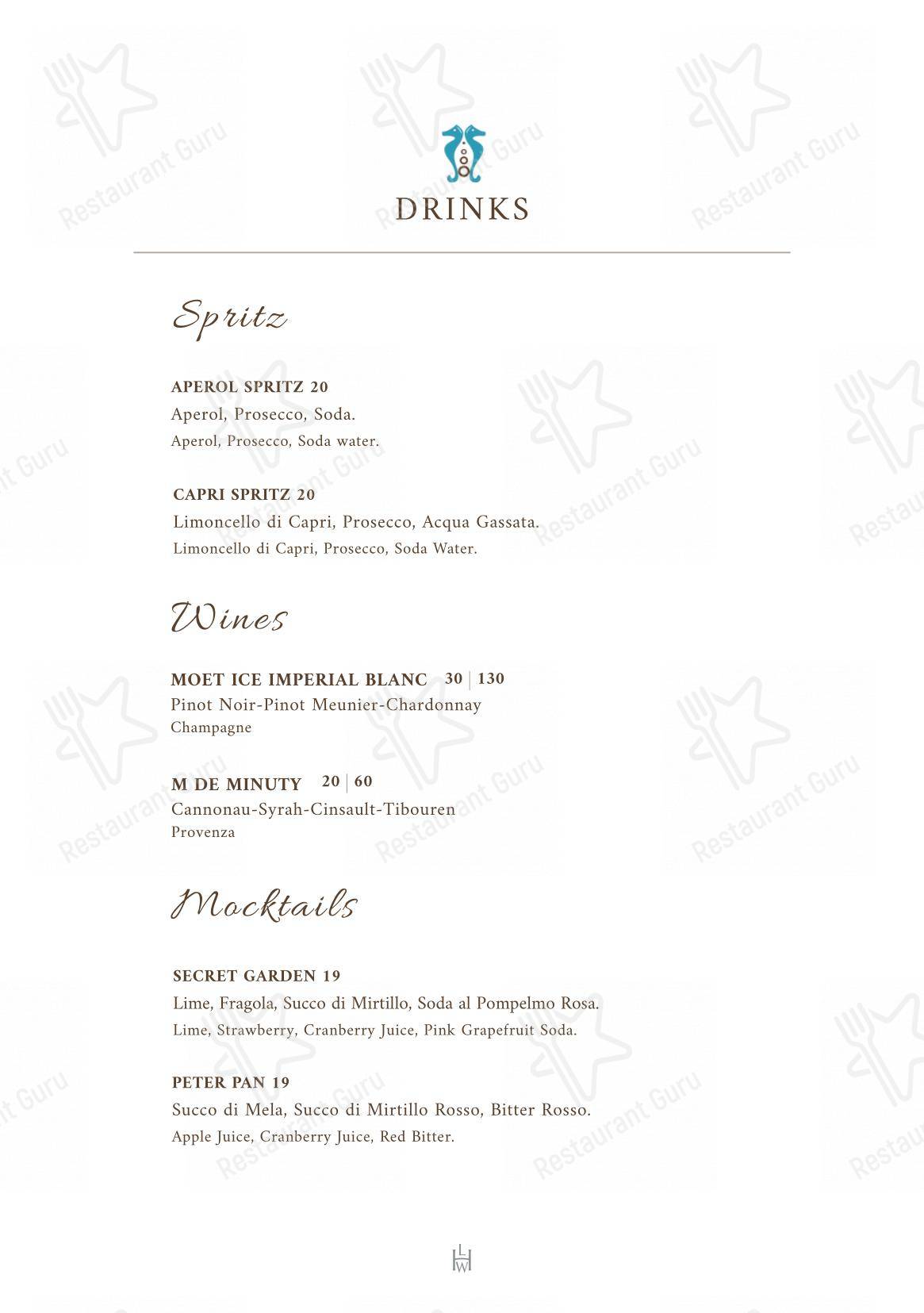Menu bar per Jacky Bar pub & bar