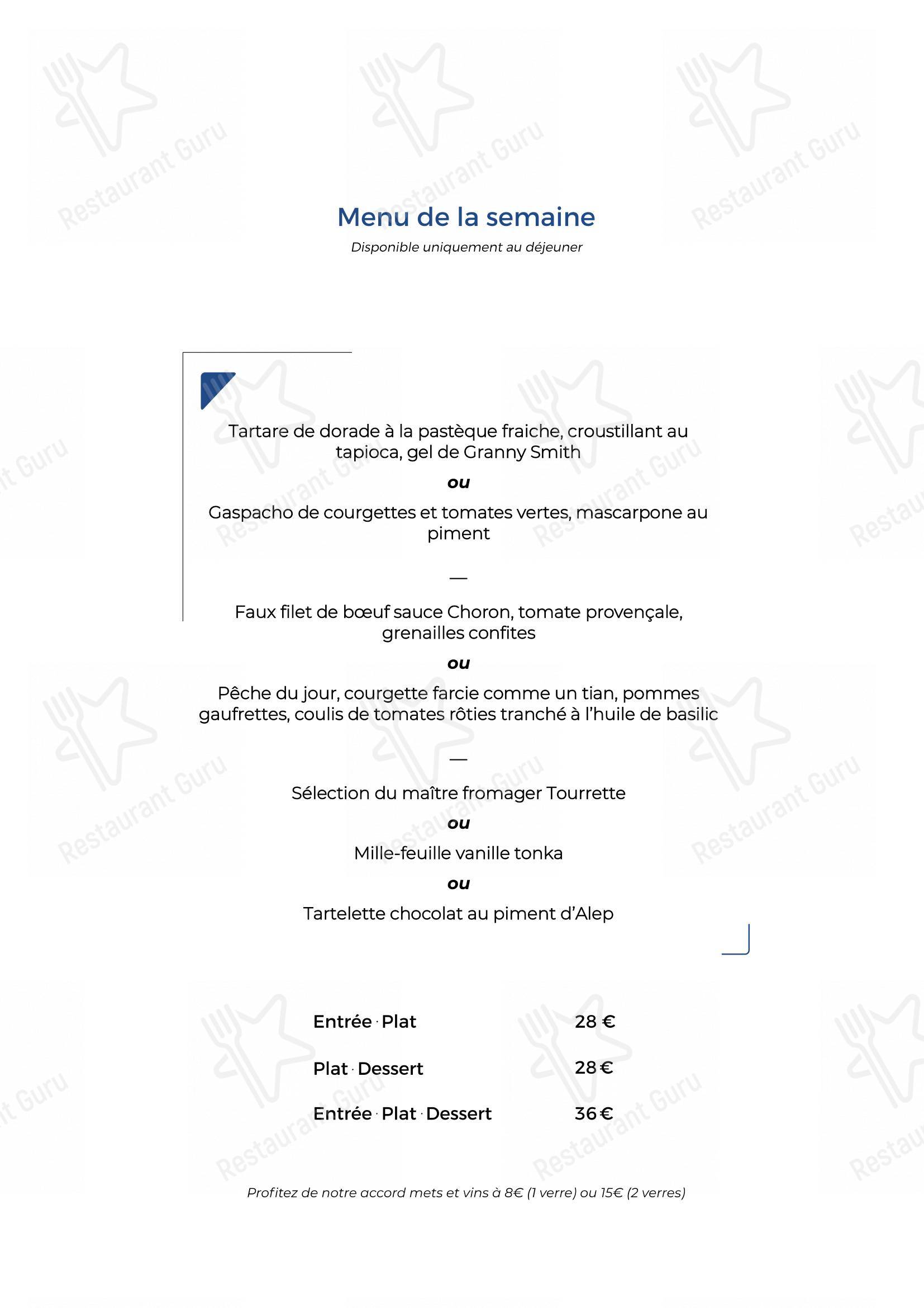 Menu pour L'Archipel dans Strasbourg