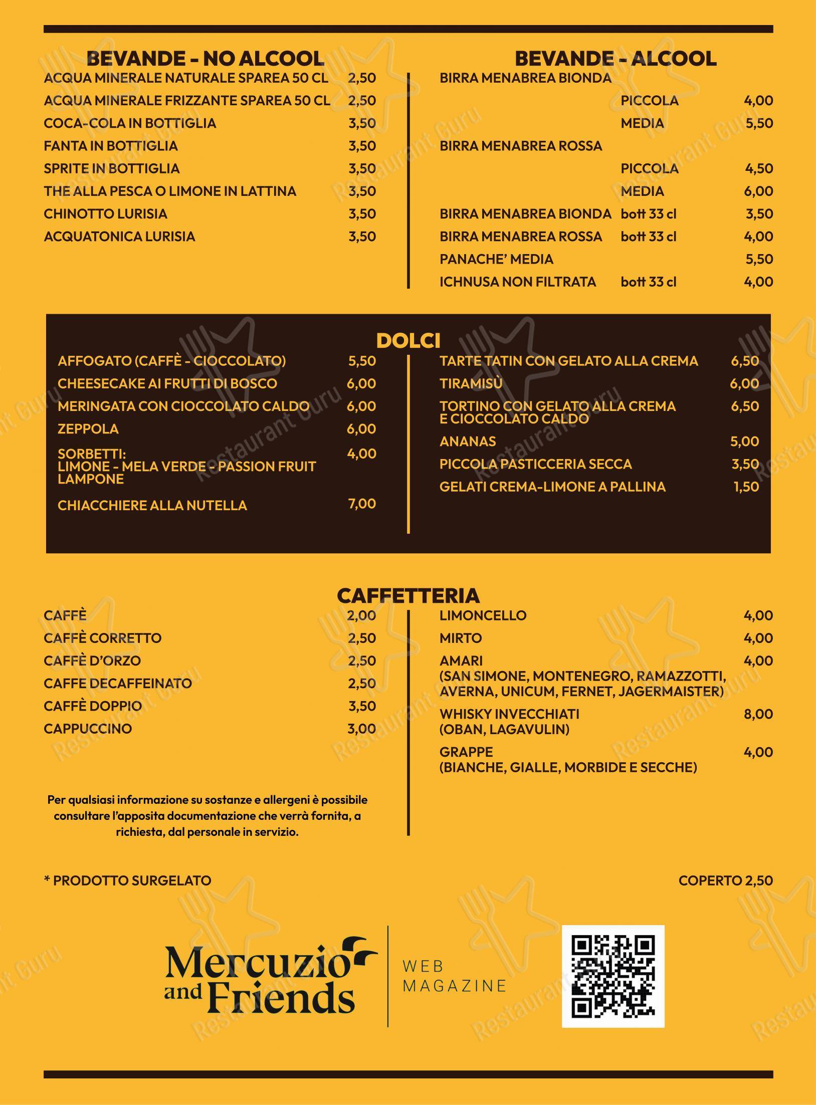 La Lampara in Torino - Menu