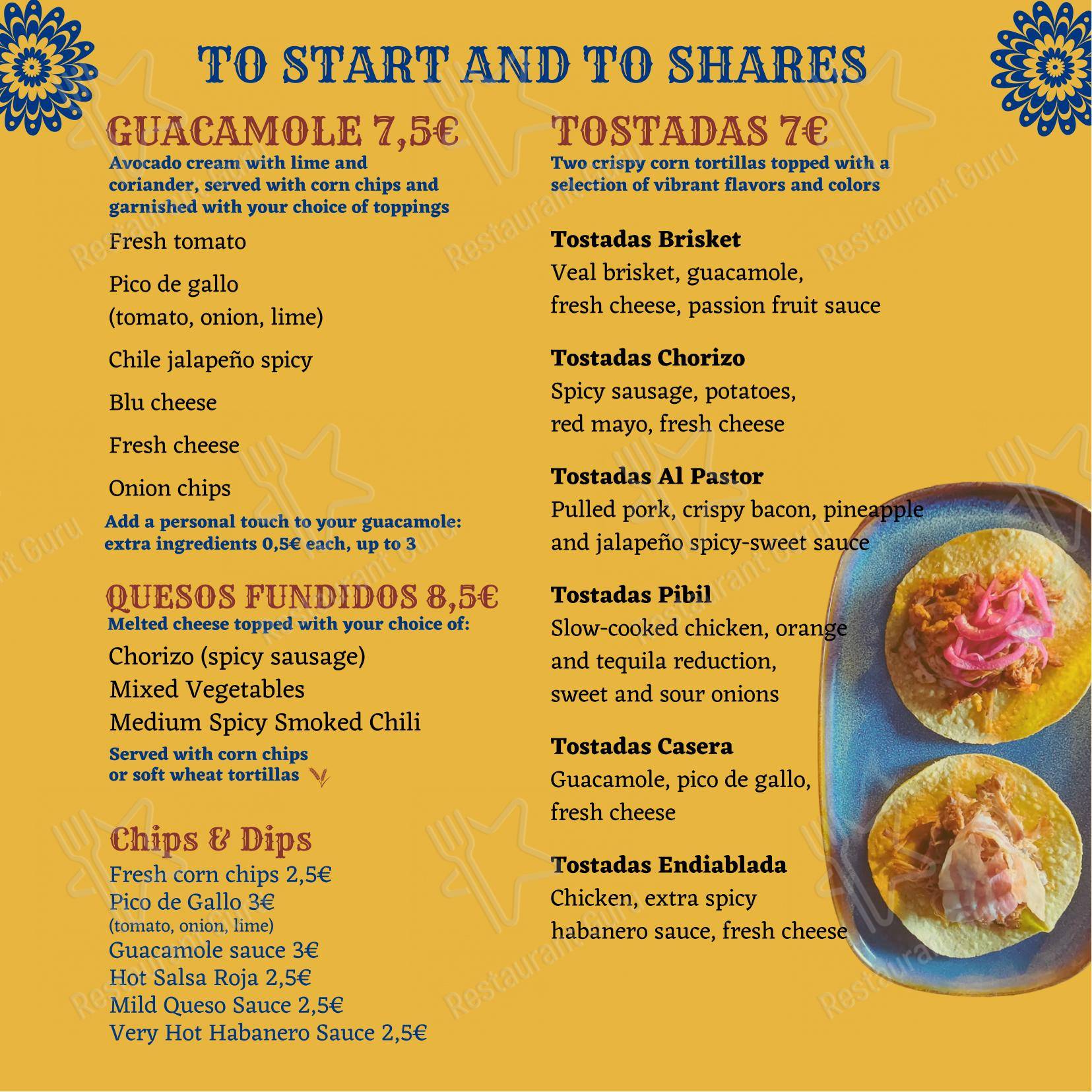 菜单 per Las Rosas in Torino