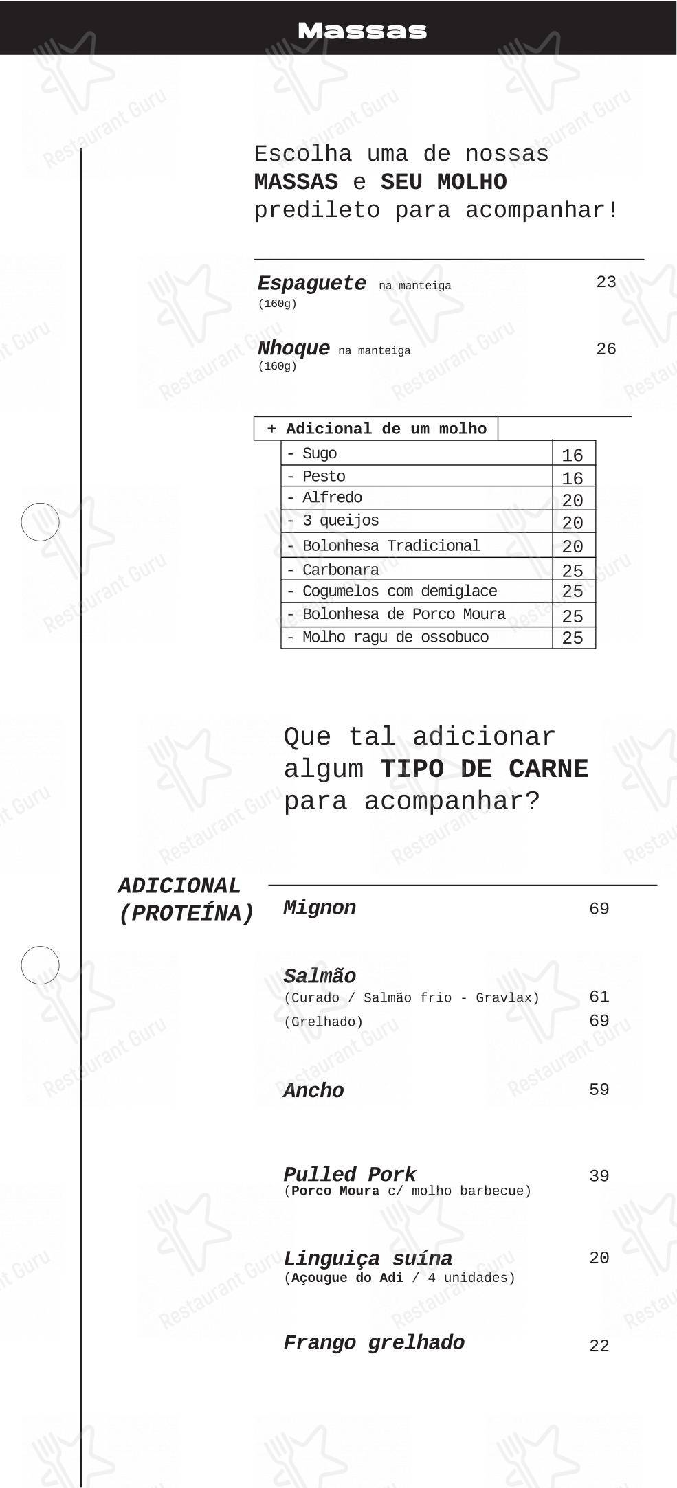 Menu bar para Lumen Café + Gastronomia em Ponta Grossa
