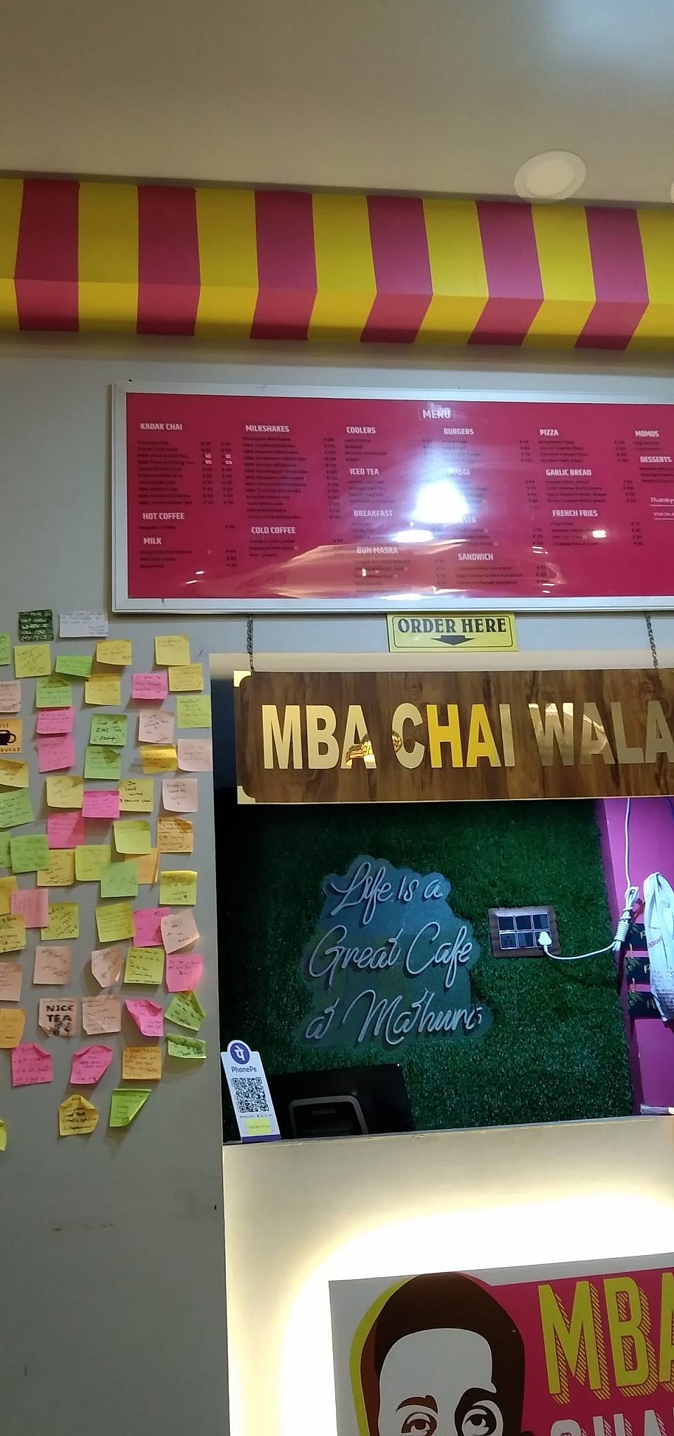 MBA CHAI WALA MATHURA menu