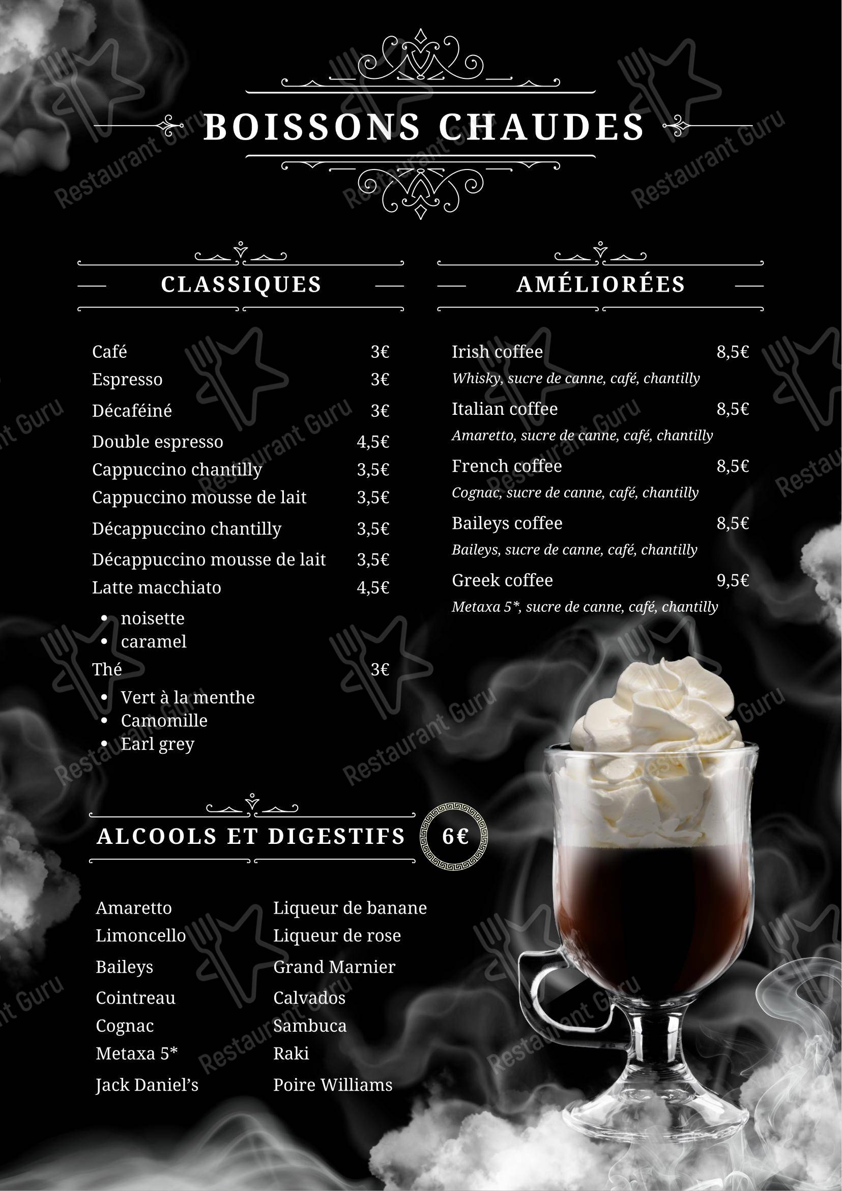Maxime's dans Mons - Menu