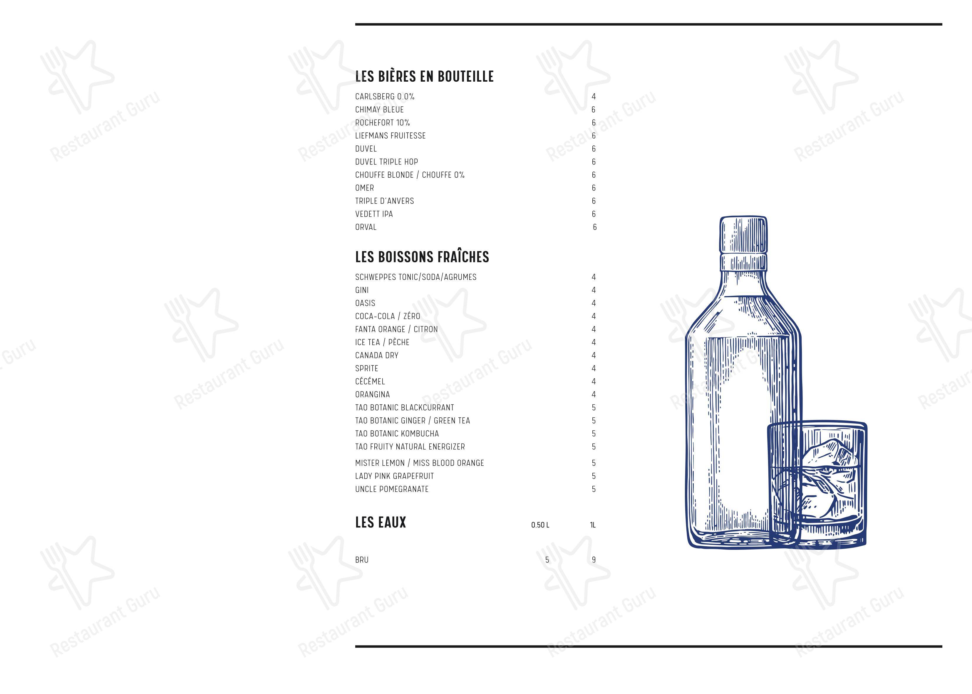 Brasserie des Étangs Mellaerts dans Woluwe-Saint-Pierre - Menu
