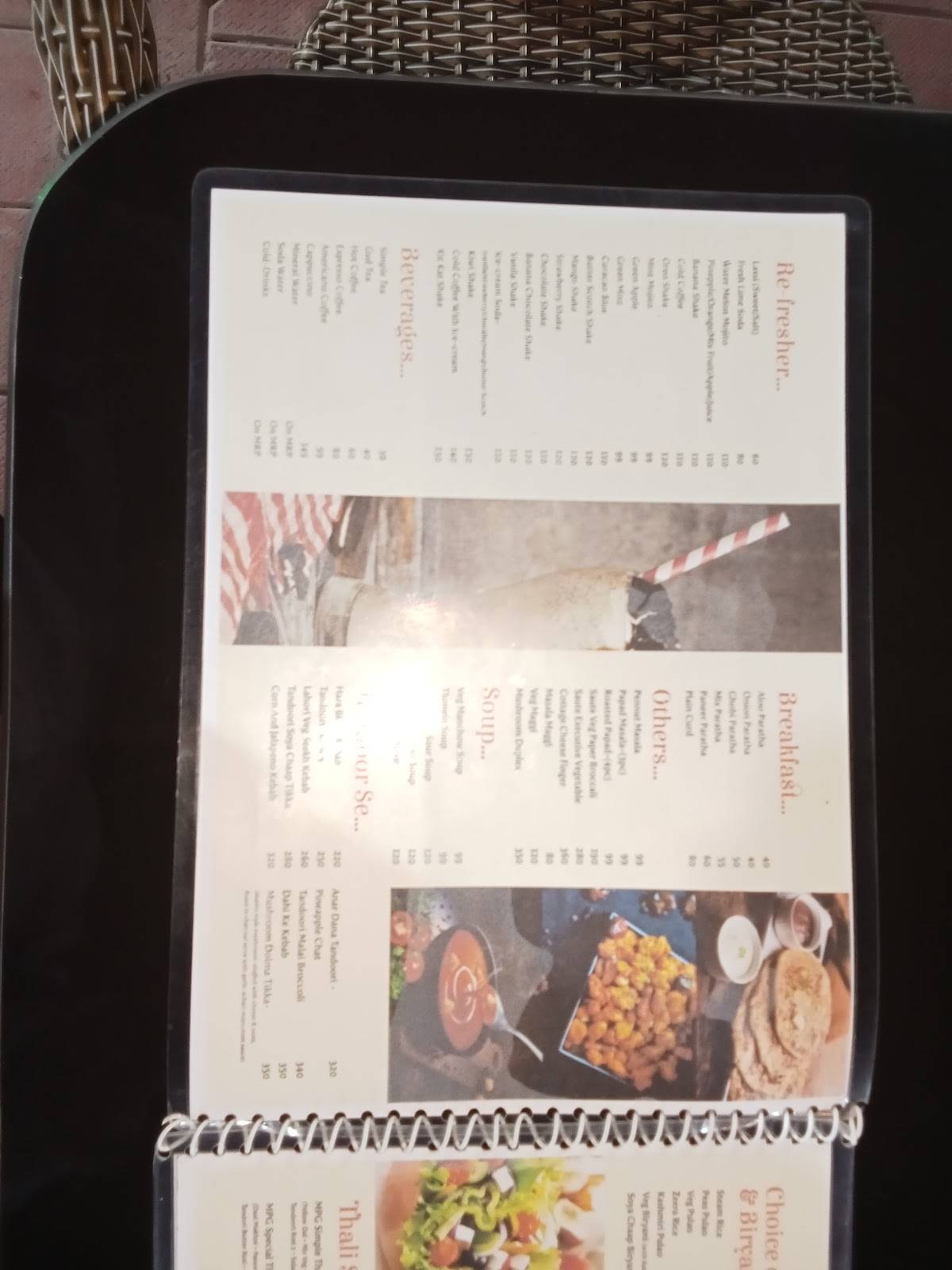 MPG Foods menu