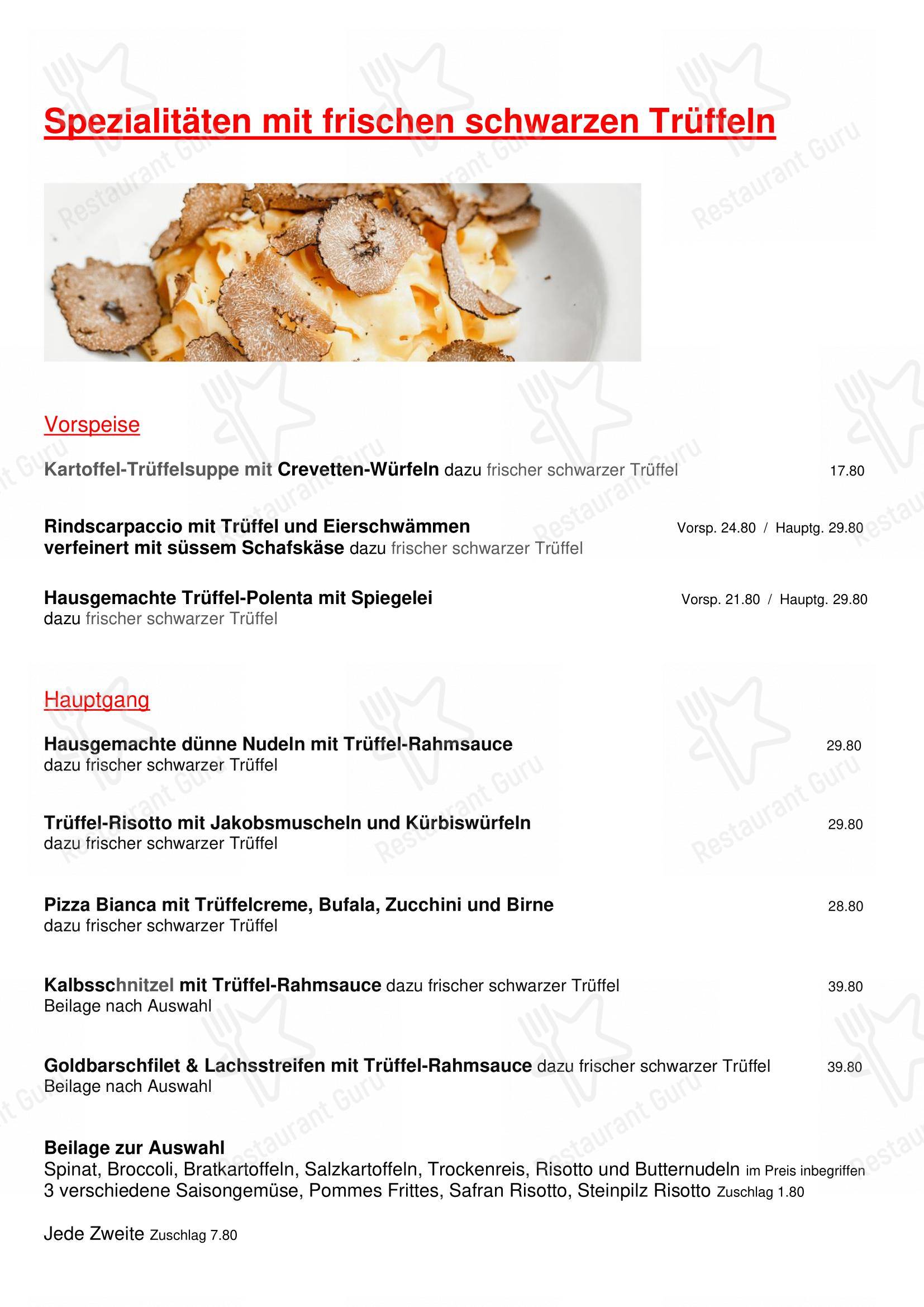 Menu di PAPARAZZI Restaurant Pizzeria Bar - Menu bar