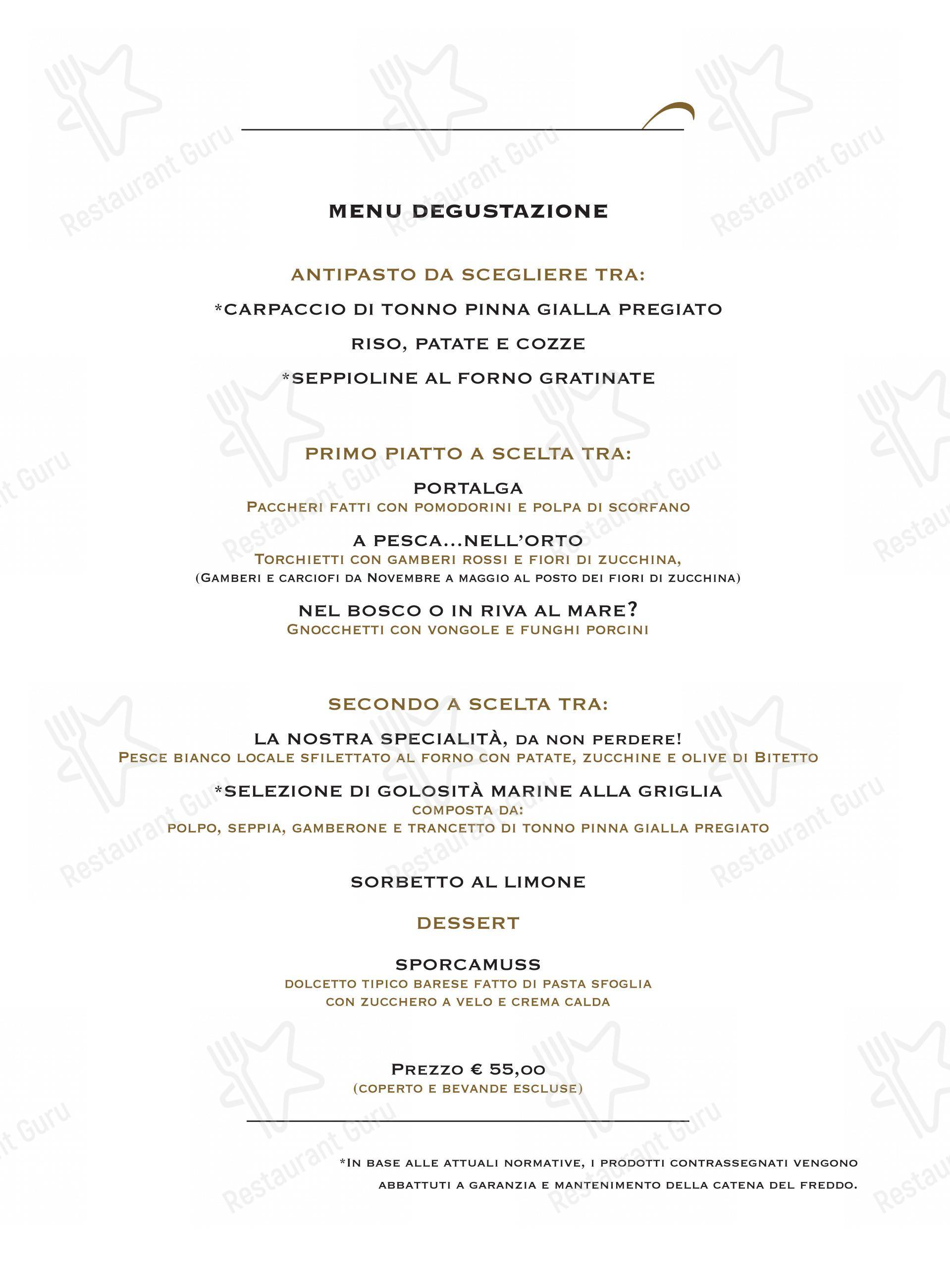 菜单 per Ristorante Antiche Mura in Polignano A Mare