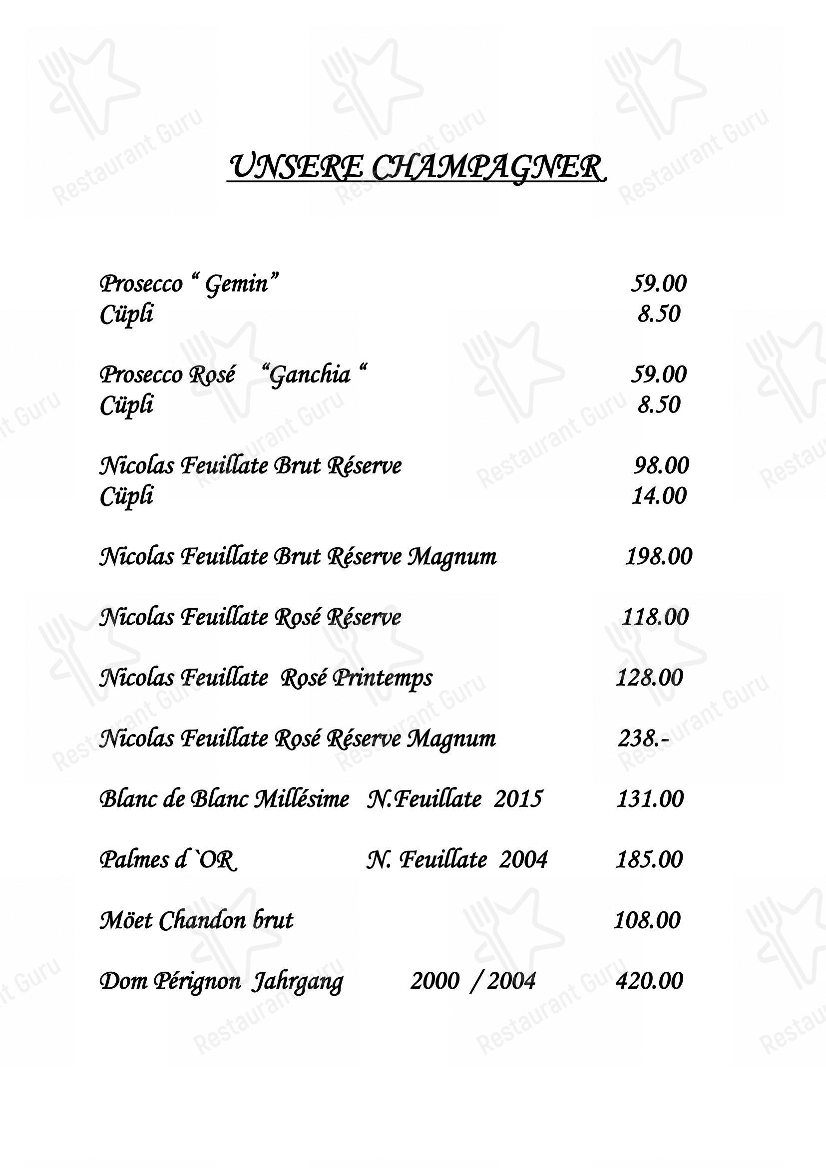 Основное меню per Restaurant Avena in Zermatt