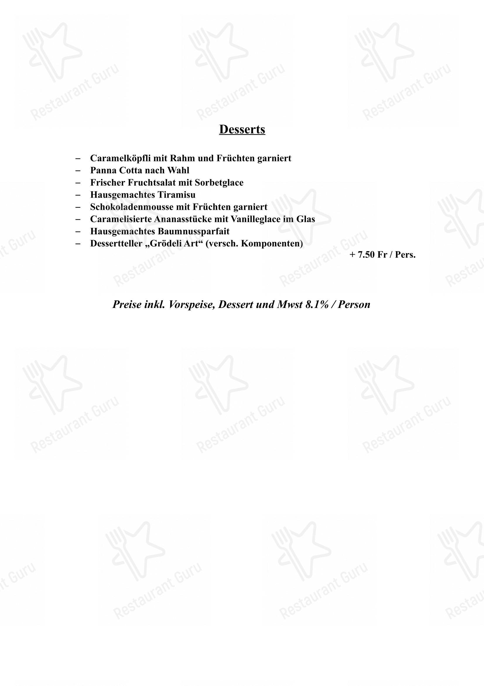 Коктейльная карта per Restaurant Grödeli ristorante