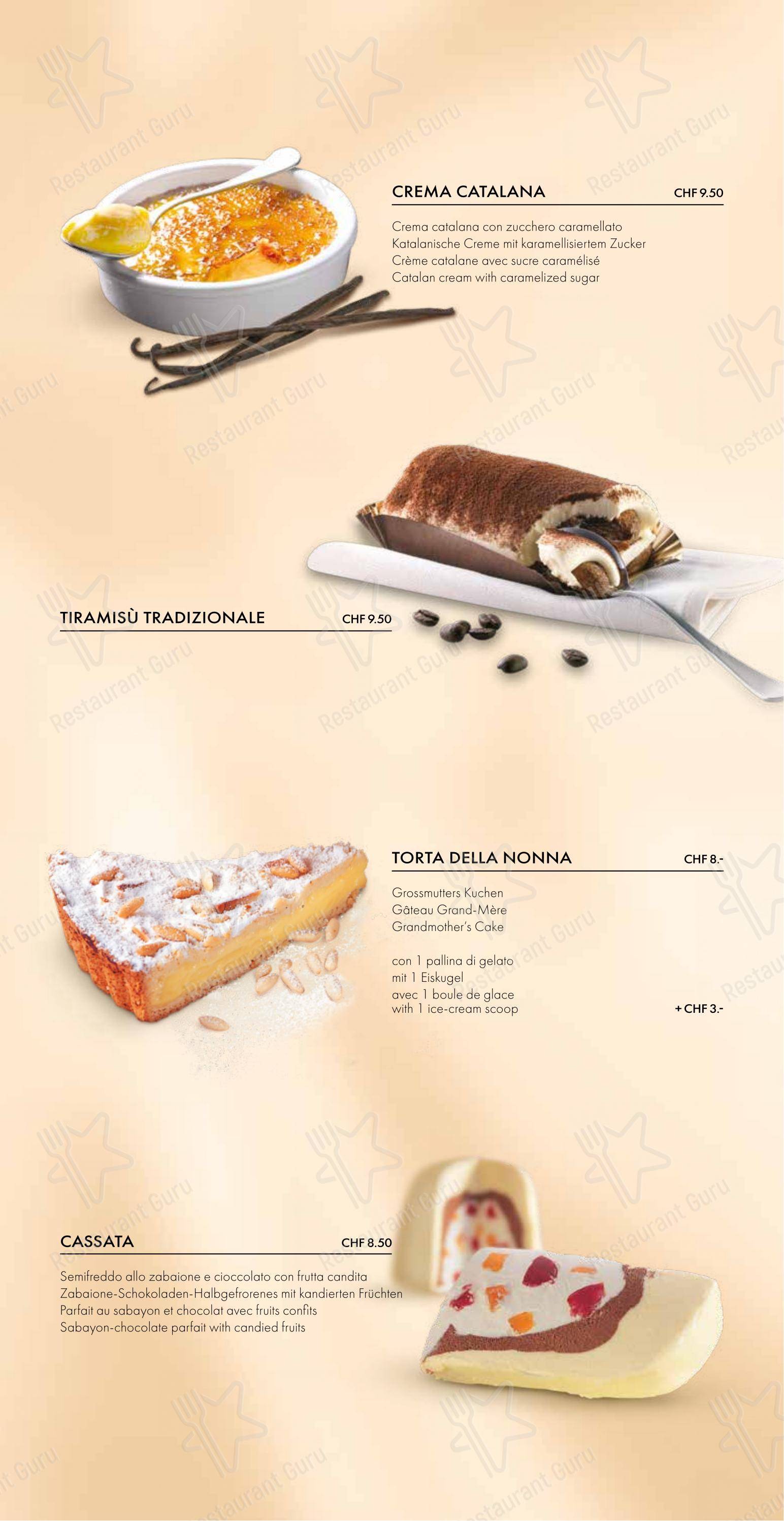 Menu di Ristorante dell'Angelo - 菜单