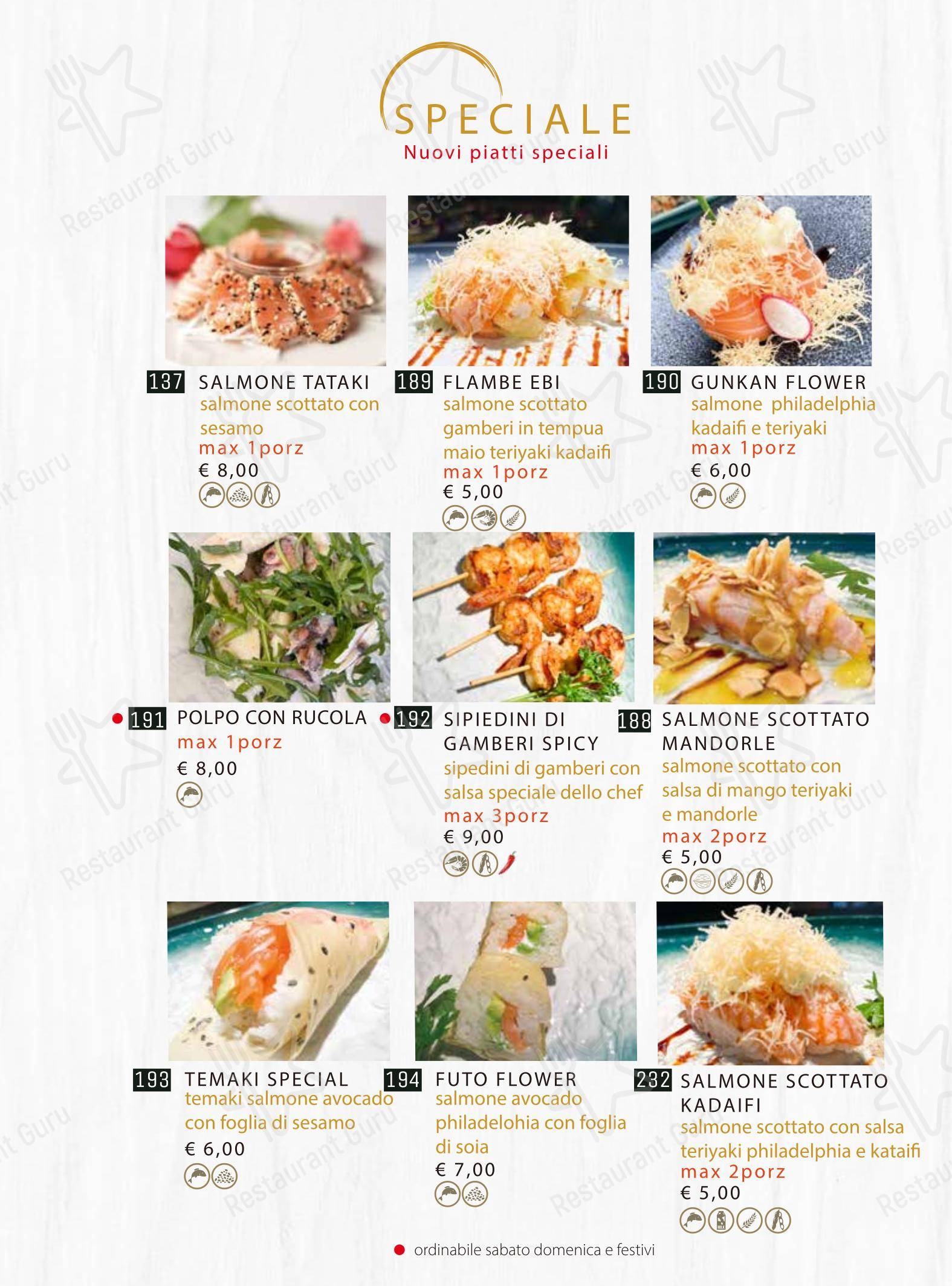 Menu per Ristorante kobezen Sushi in Rivoli
