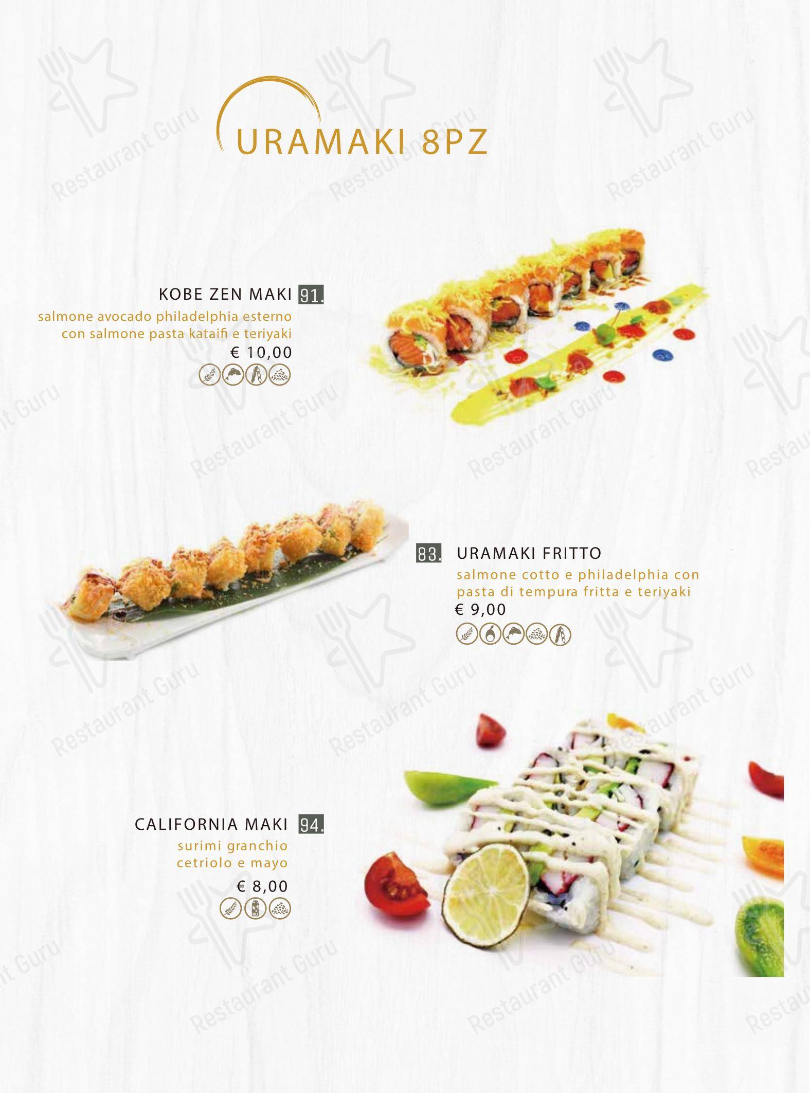 Menu per Ristorante kobezen Sushi in Rivoli