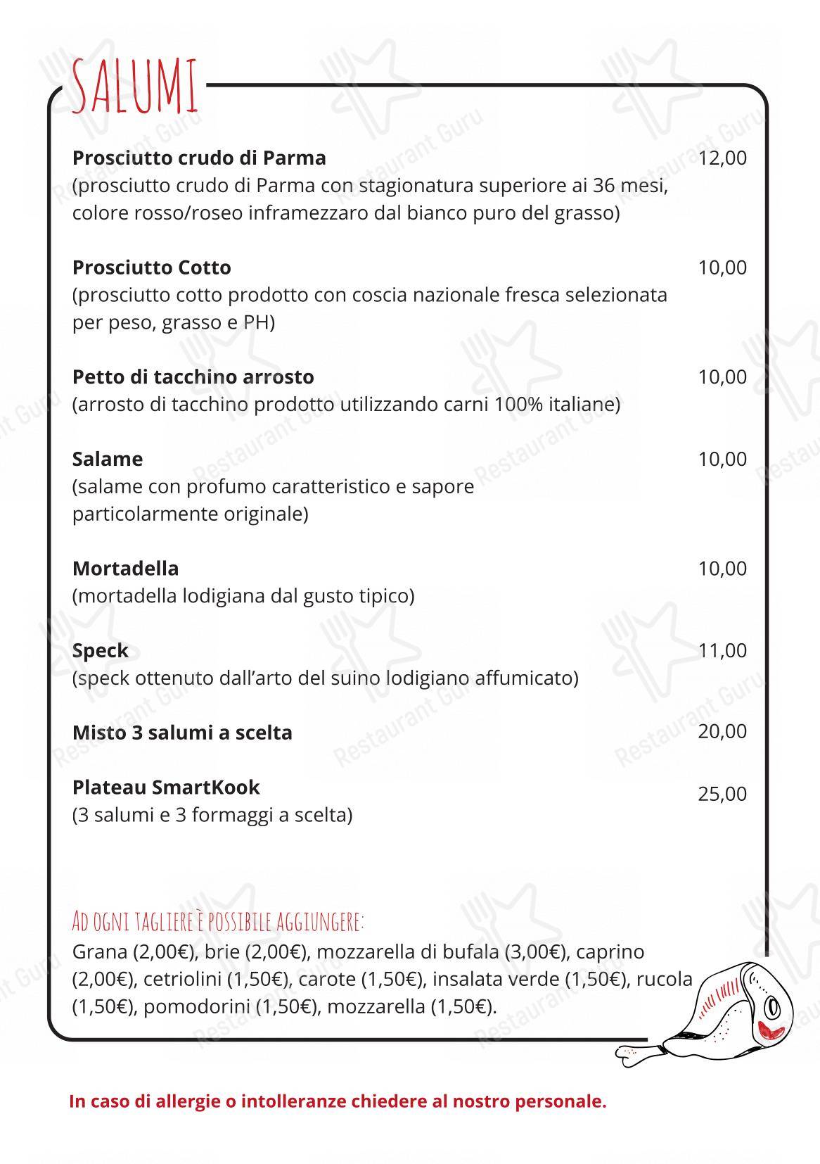 Menu per Smart Kook Bar pub & bar