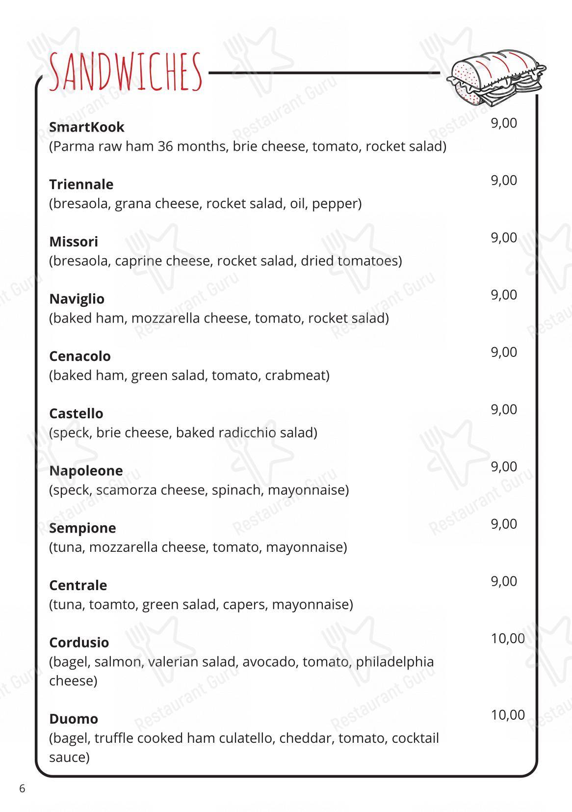 菜单 per Smart Kook Bar in Milano