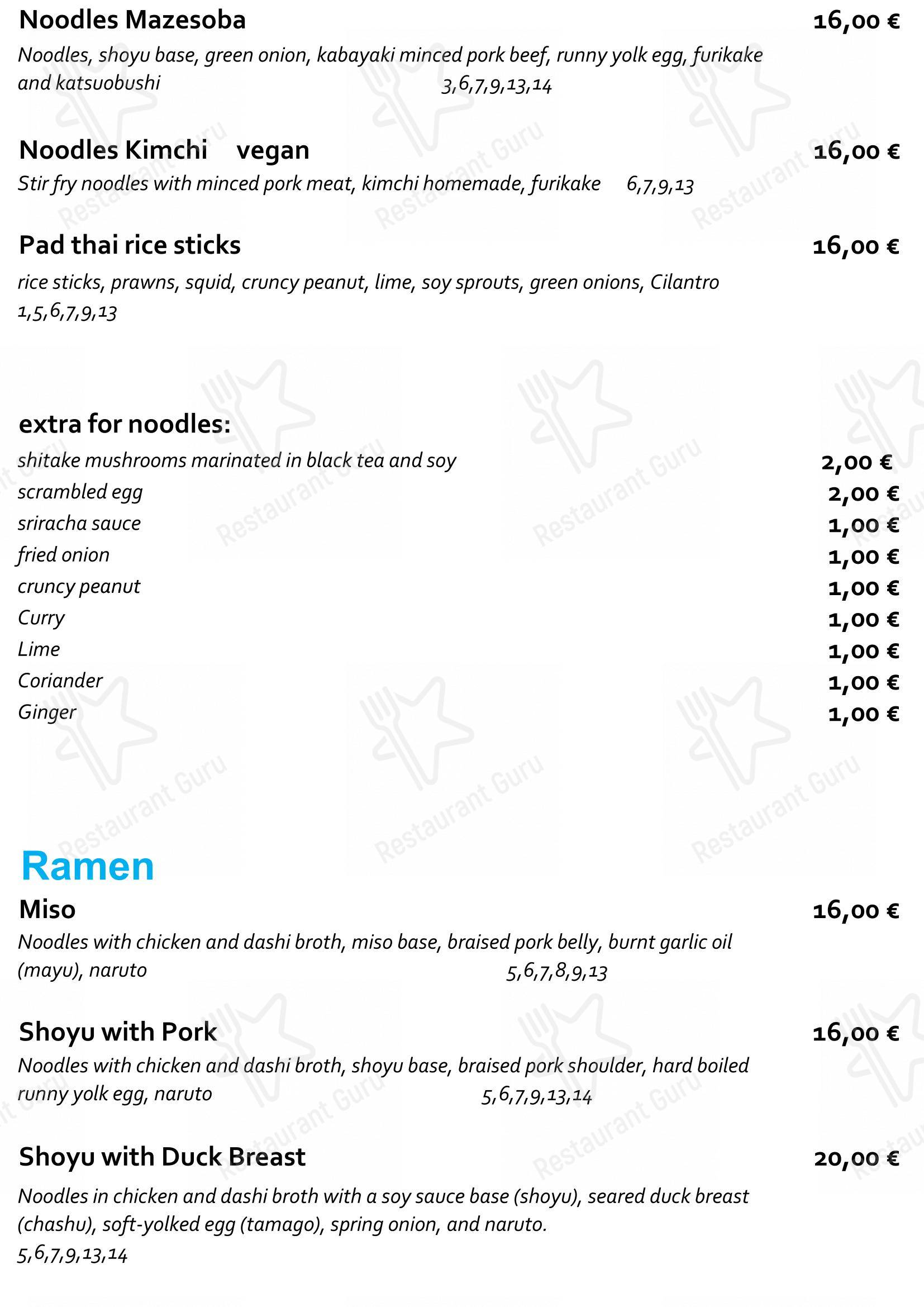 Takeaway Menu per Staj Noodle Bar Chiaia in Napoli