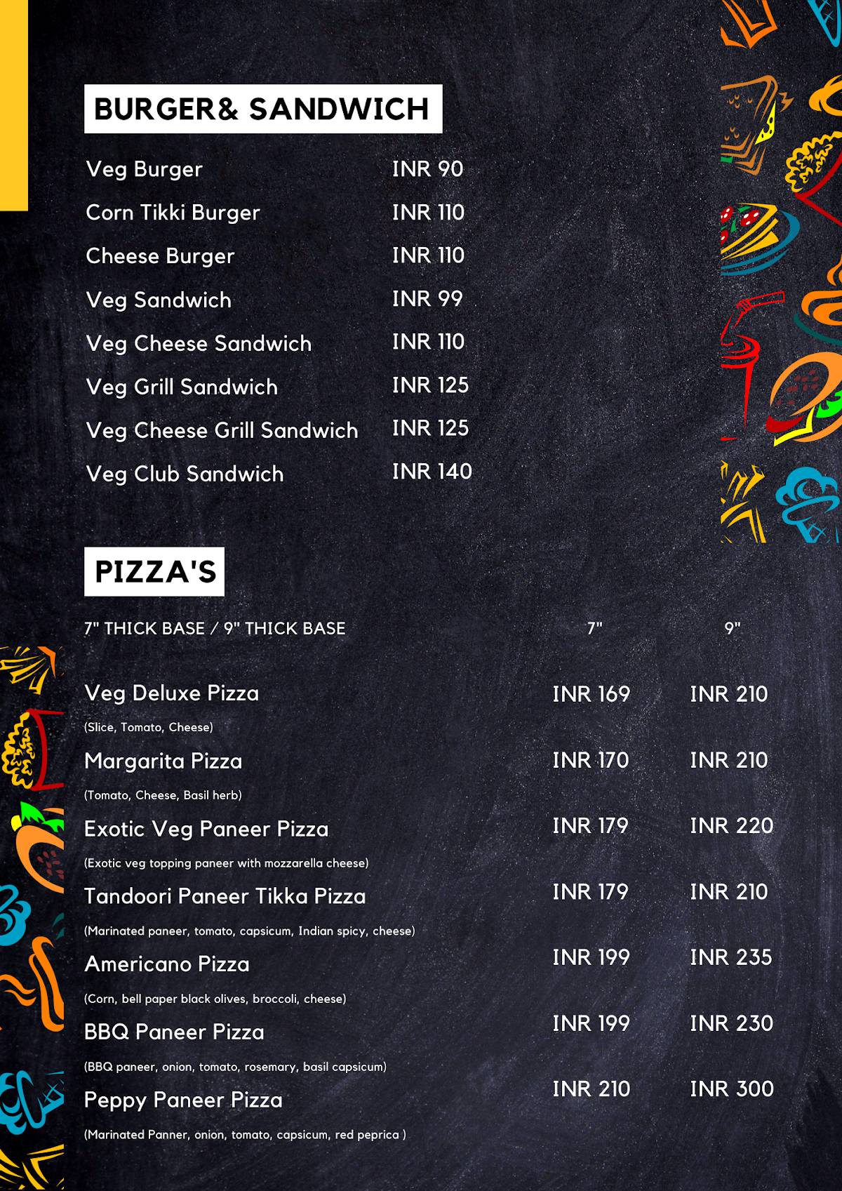 The Desi Wok menu
