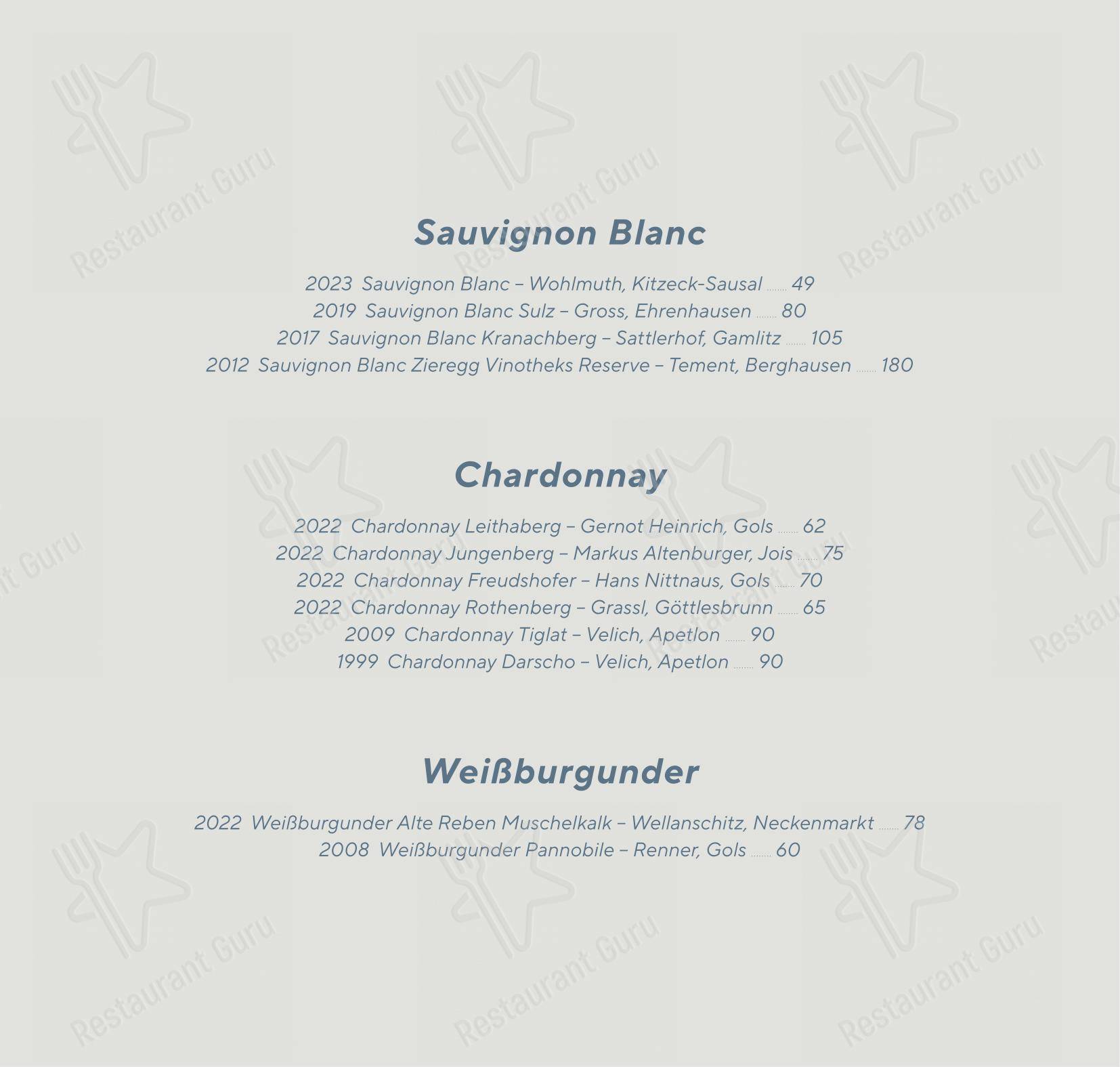 菜单 pour Vestibül Restaurant im Burgtheater dans Vienne