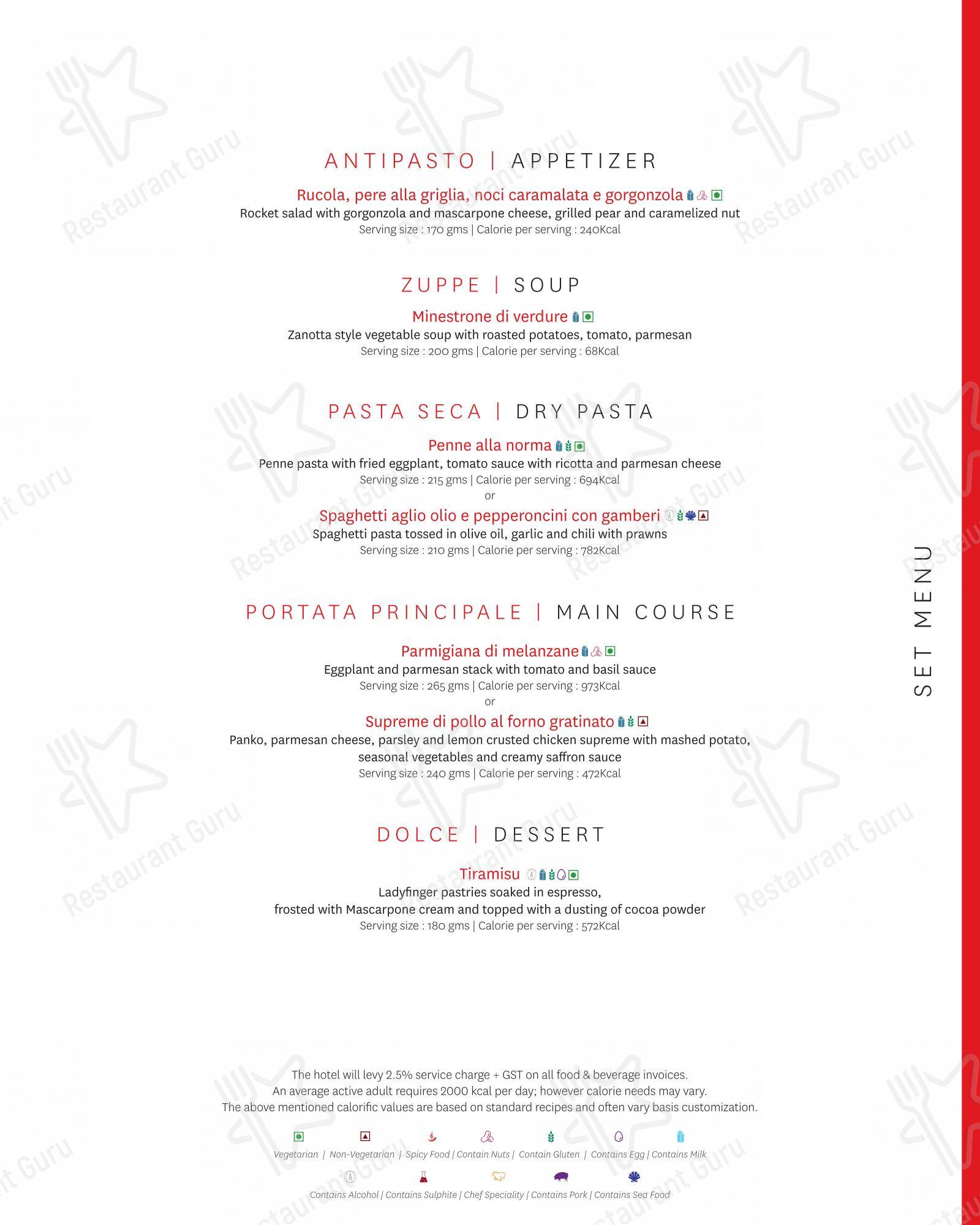 Zanotta - The Leela Ambience Gurugram in Gurugram - Menu