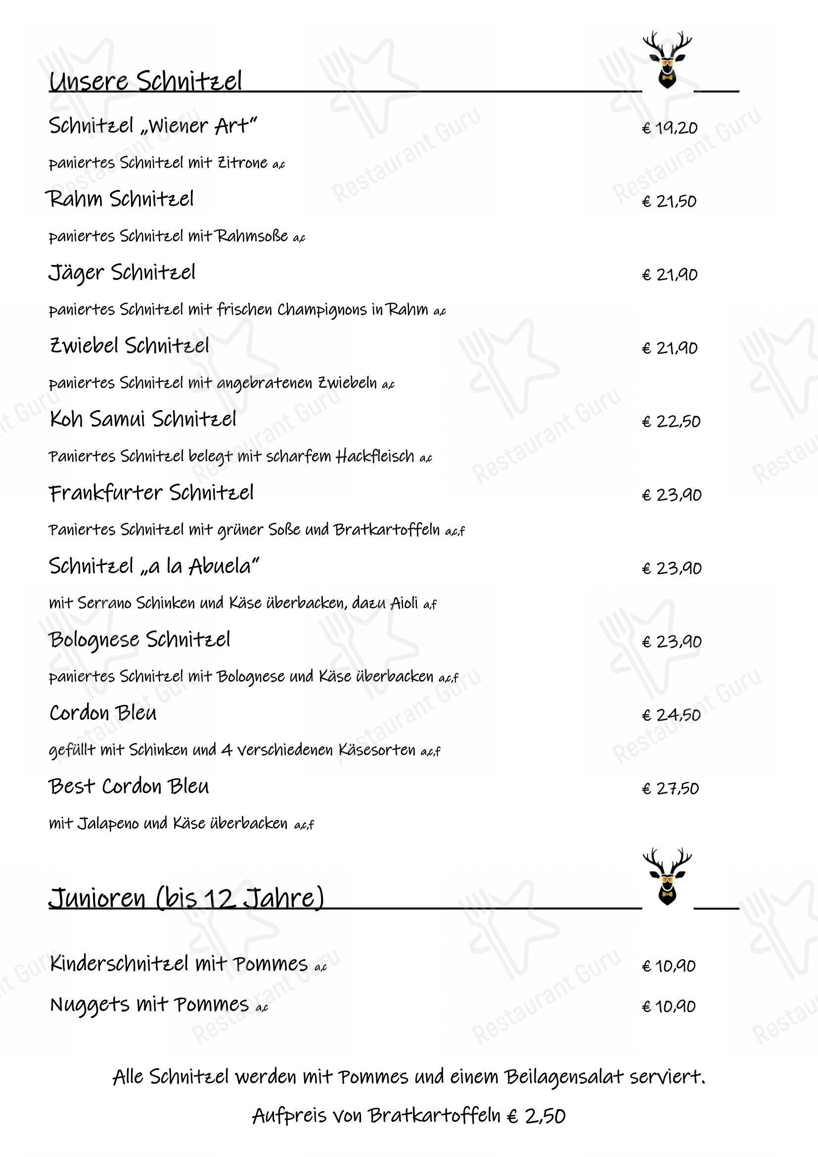 Menu pour Zur Waldschänke - Rödermark restaurant