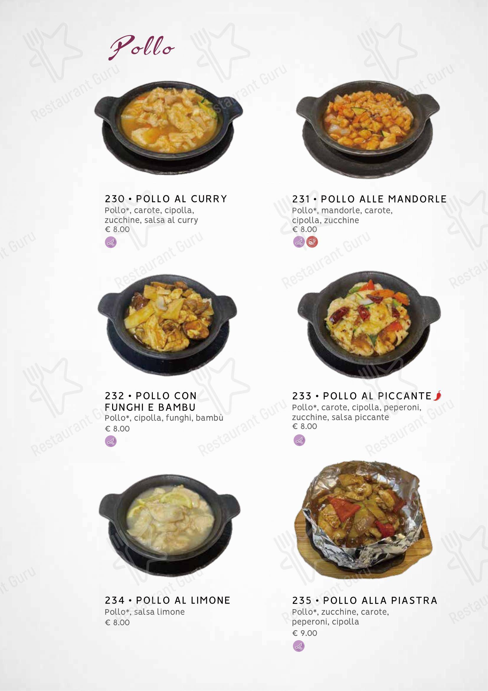 Zuru sushi in Reggio Calabria - Menu bar