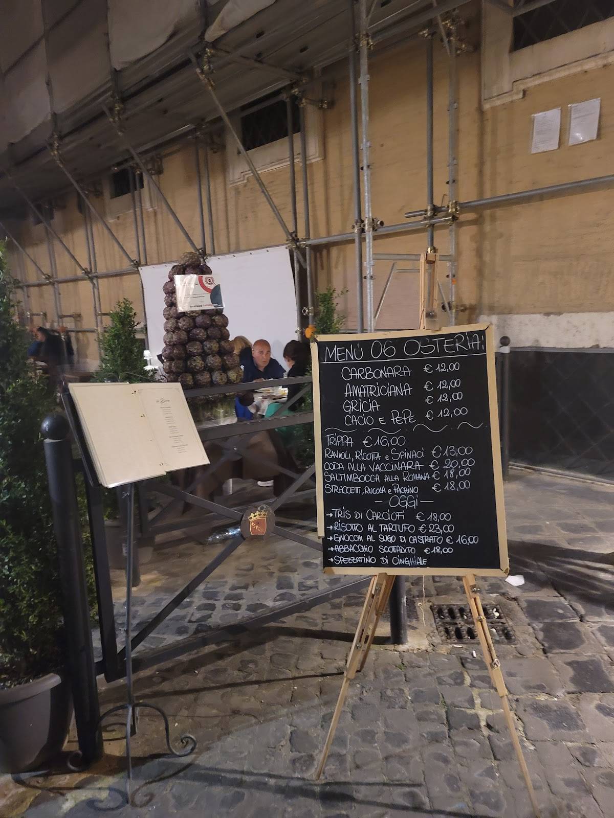Menu di 06 Osteria Romana Via del Corso 