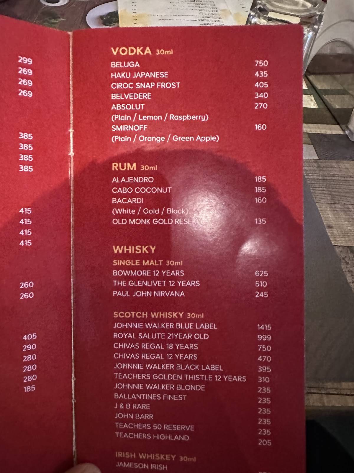 1 RUE SUFFREN - Best Resto Bar Restaurant in White Town - Pondicherry menu