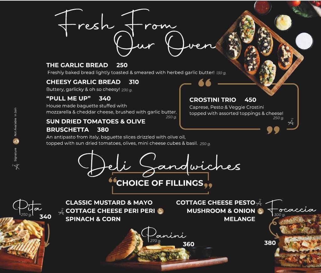 A GOURMESSERIE - SINDHU BHAVAN menu