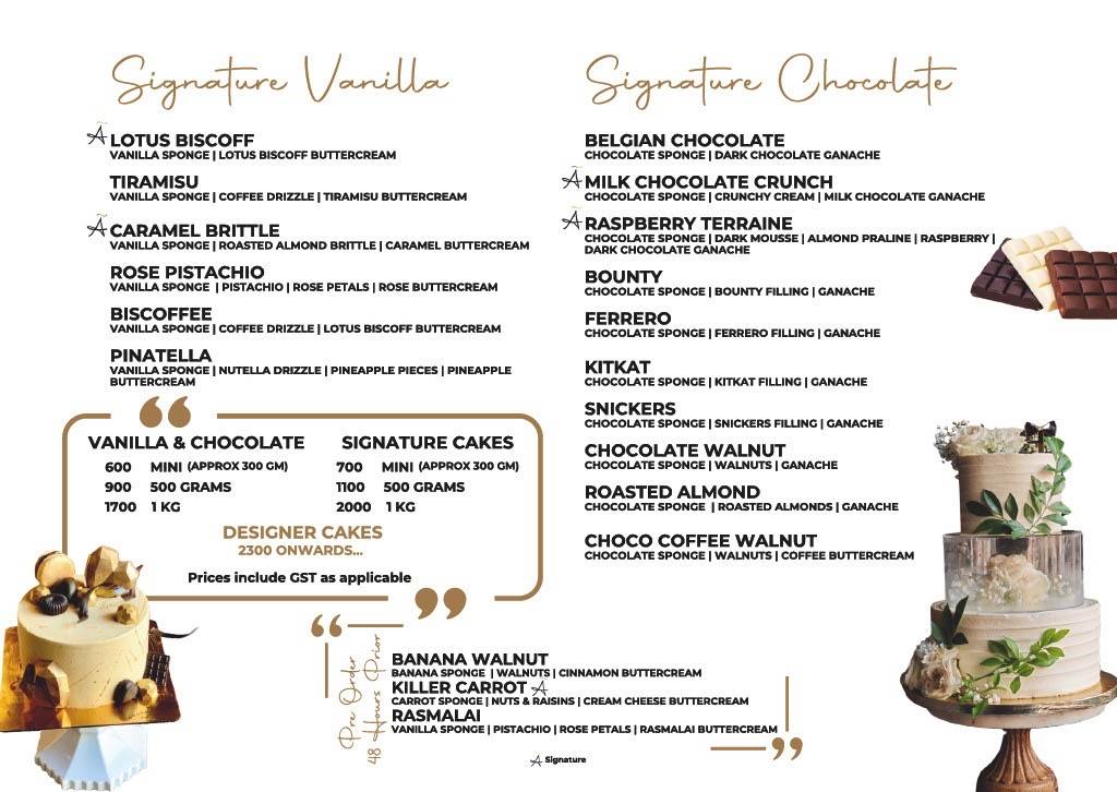 A GOURMESSERIE - SINDHU BHAVAN menu