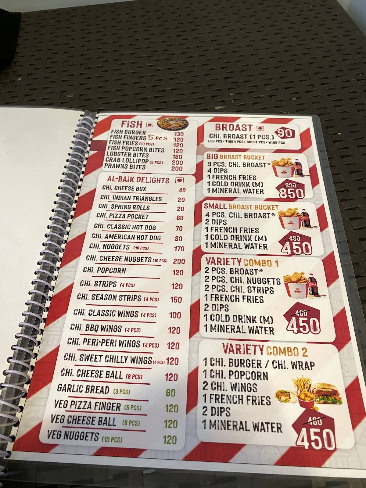 AL-BAIK menu