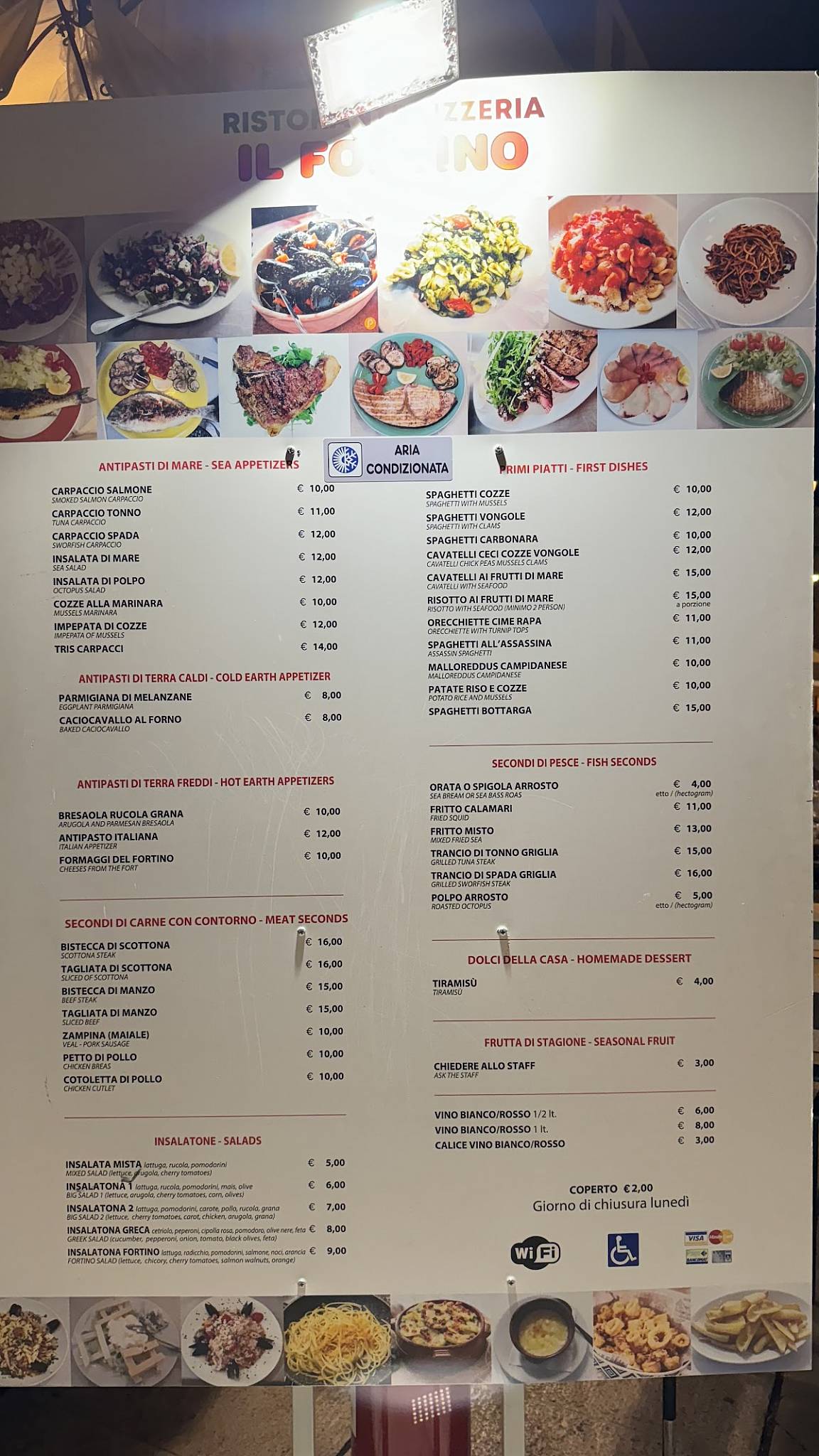 Menu di Il Fortino 