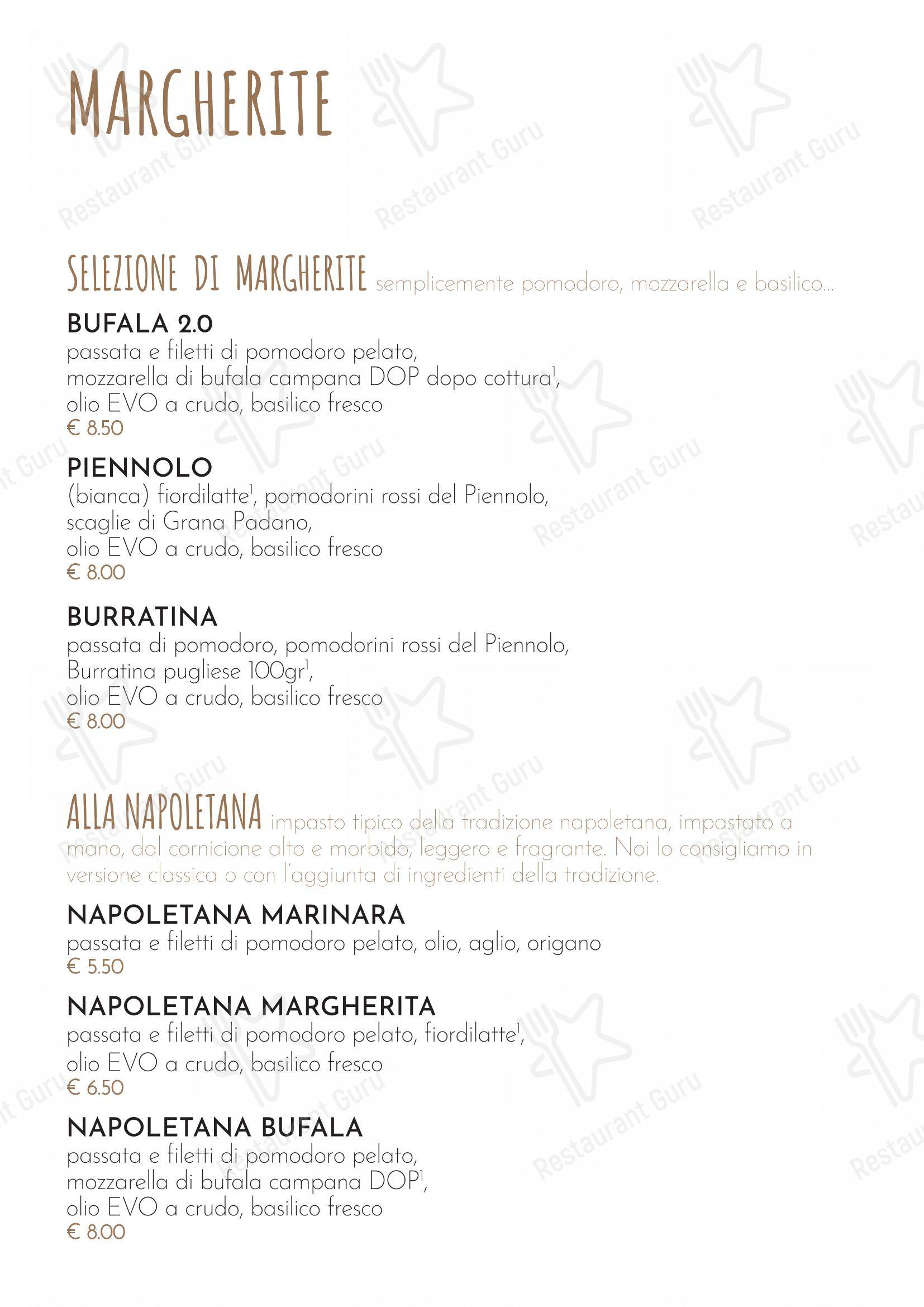 Menu di ALVEOLA' Asolo pizzeria - Menu