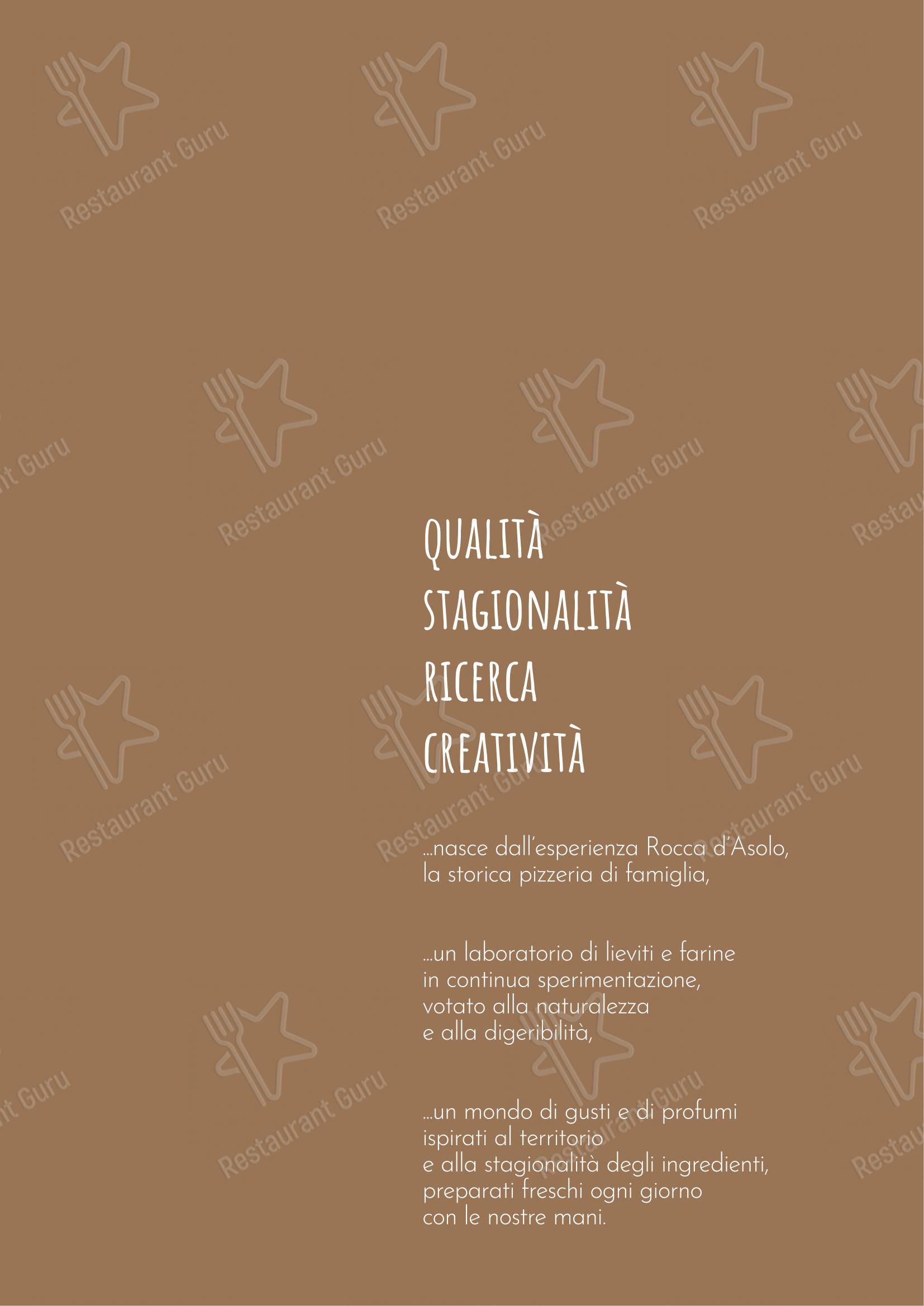 Menu di ALVEOLA' Asolo pizzeria - Menu