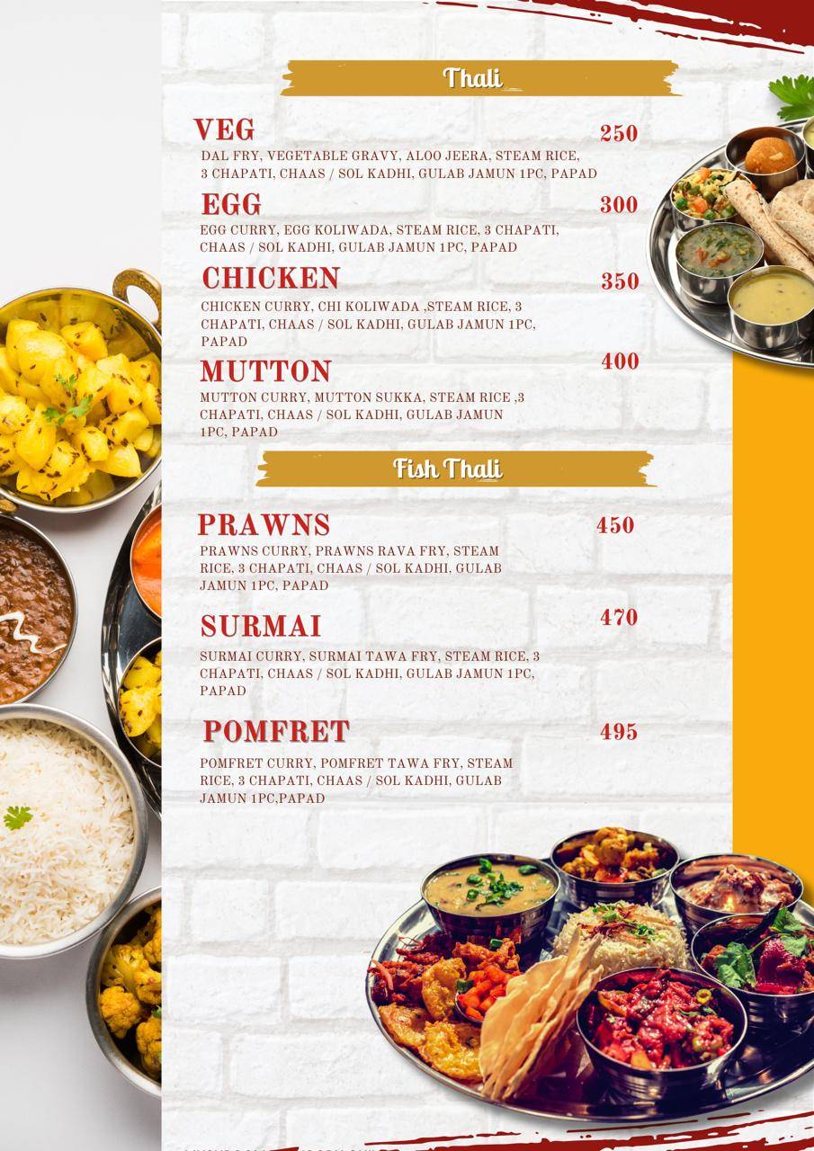 AL's Kitchen and Grill, Orlem, Malad menu