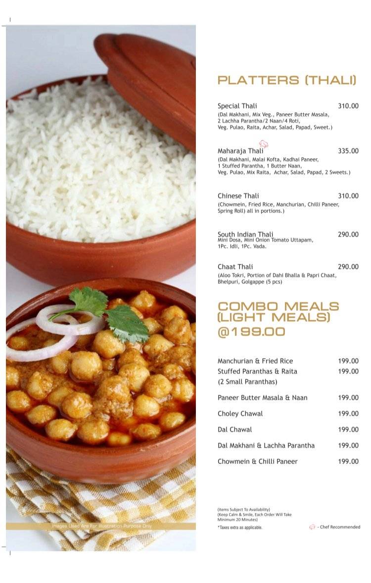 Aahar menu