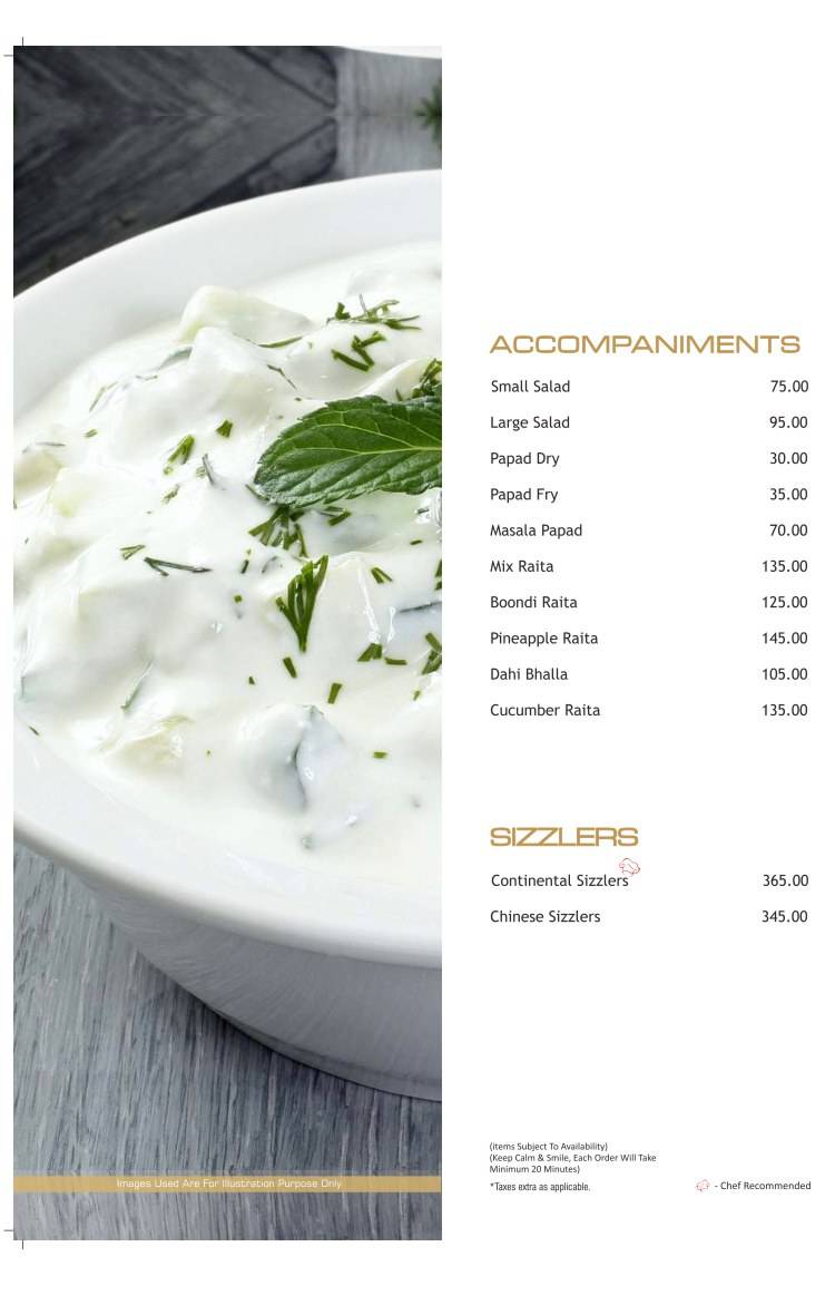 Aahar menu