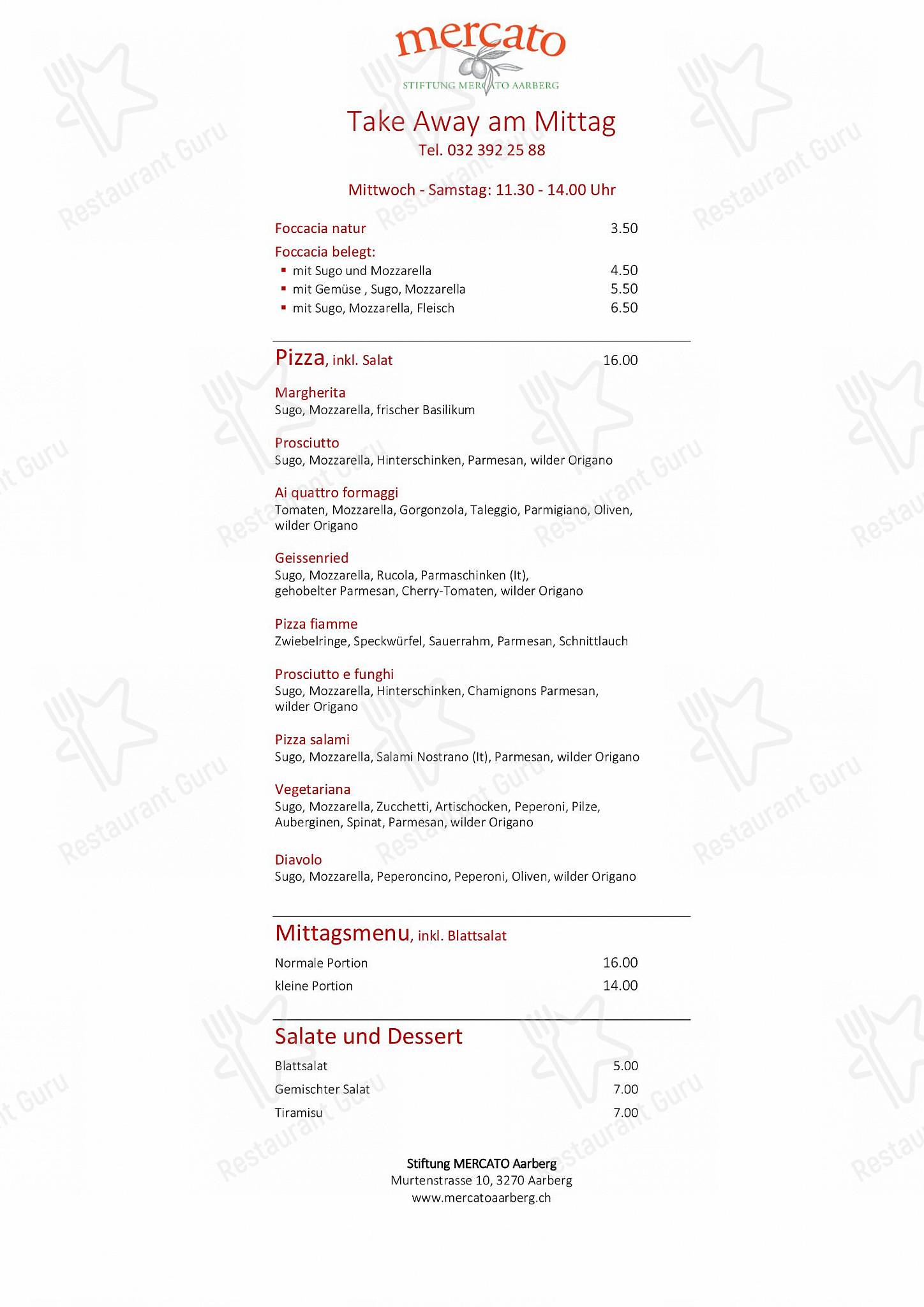 Menu di Mercato - Christmas Menu