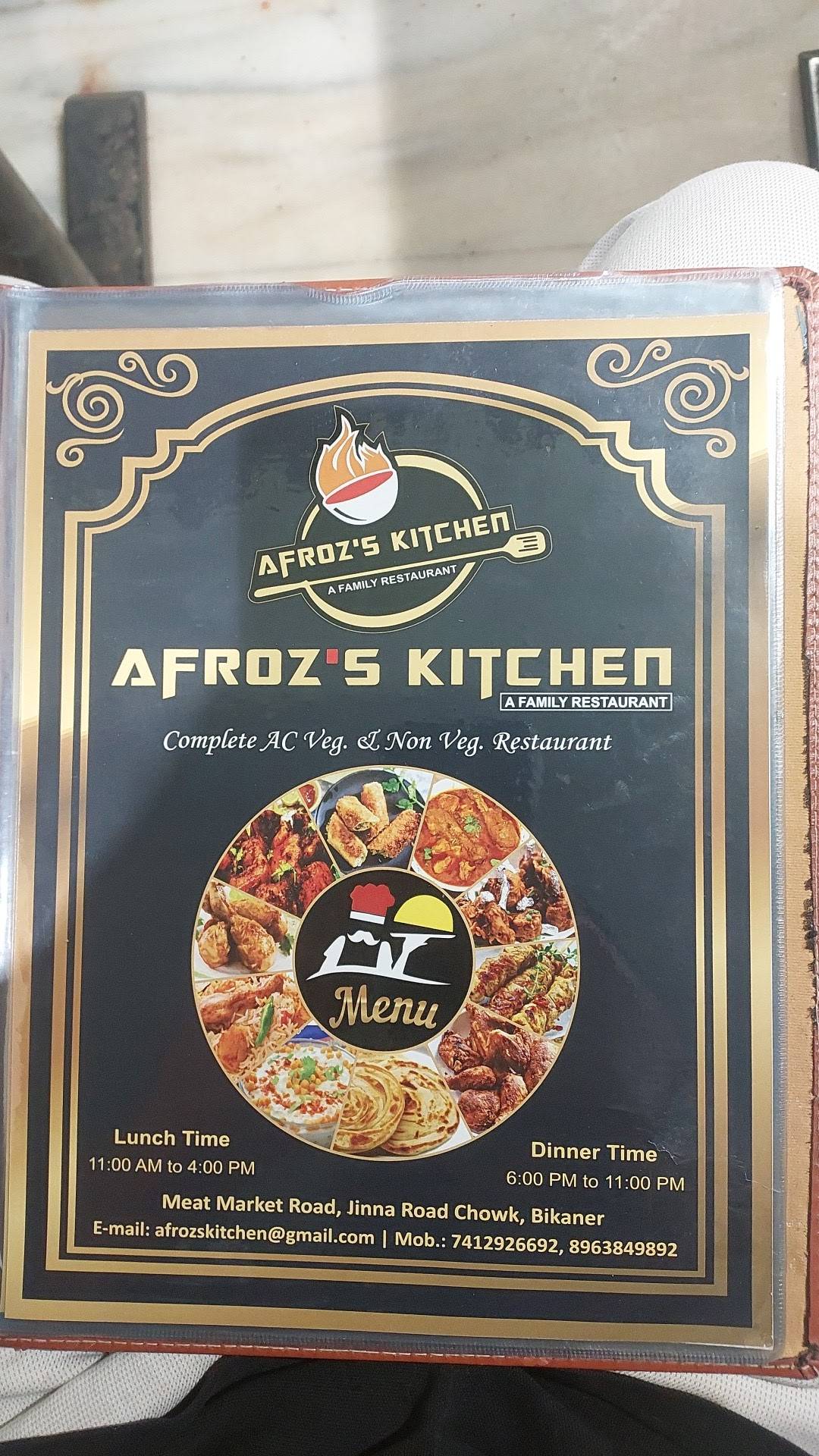 Afroz's Kitchen menu