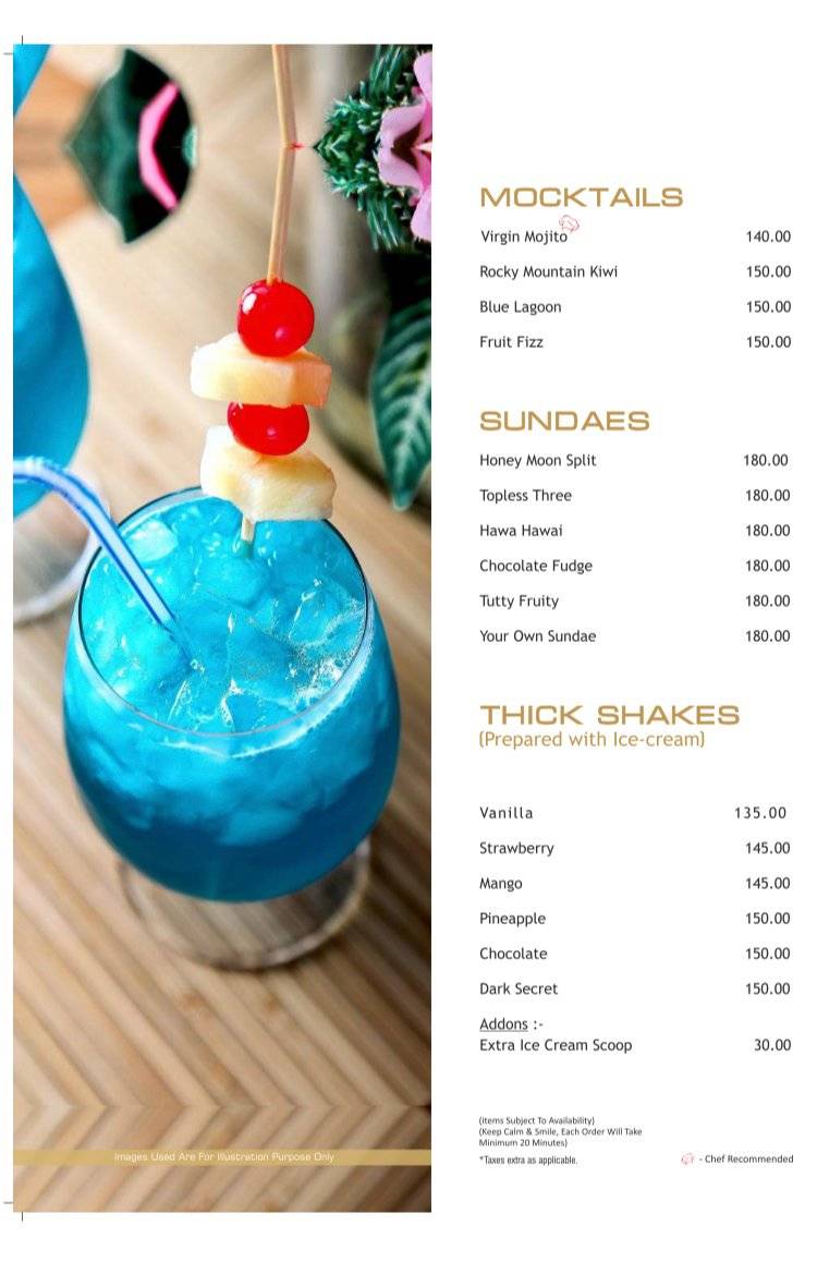 Aahar menu