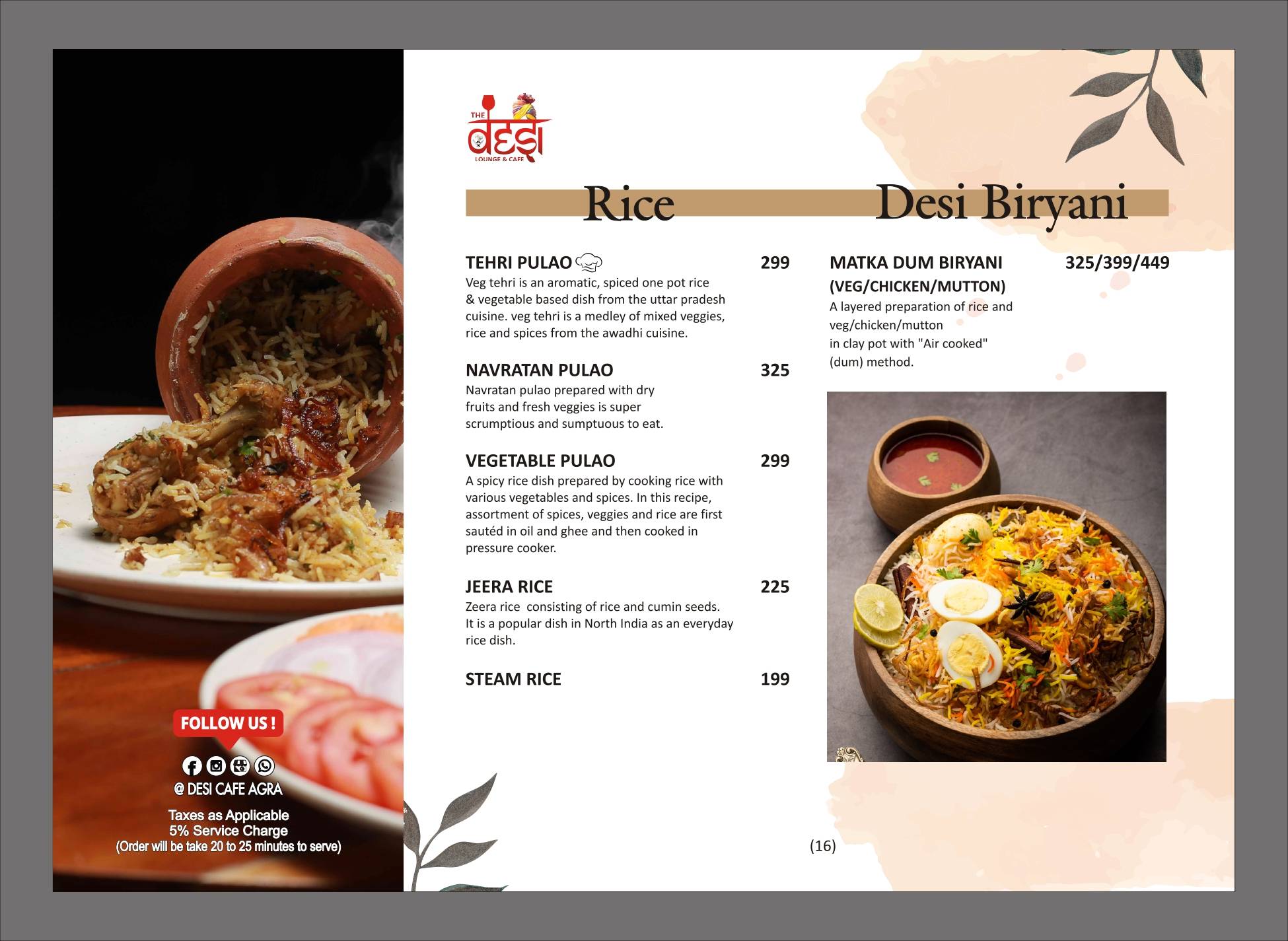 NUCLER - Ex Desi Cafe menu