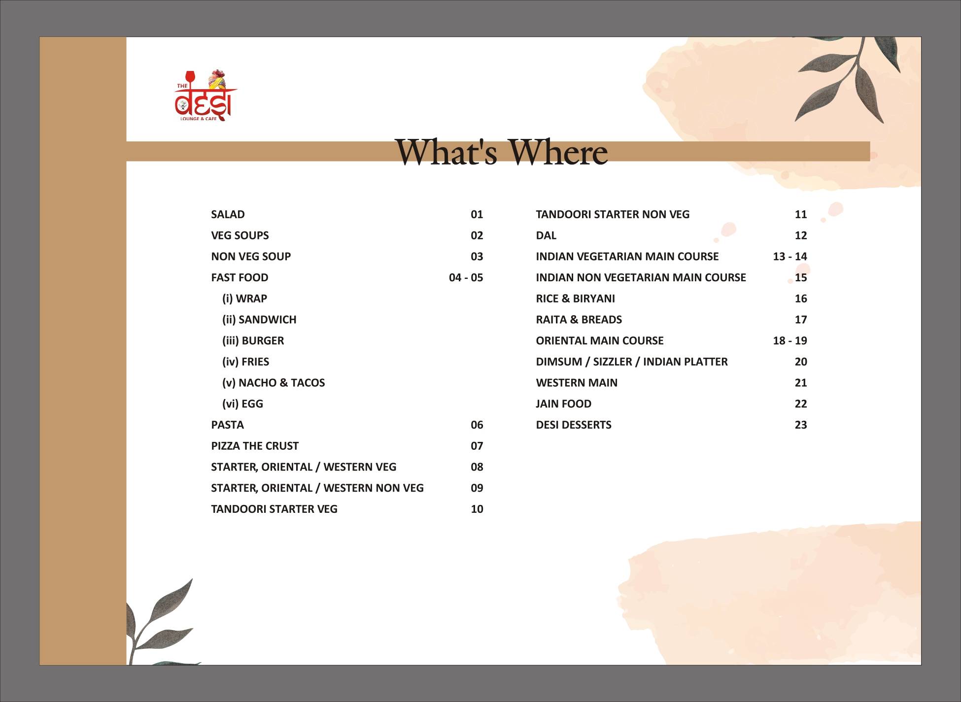 NUCLER - Ex Desi Cafe menu