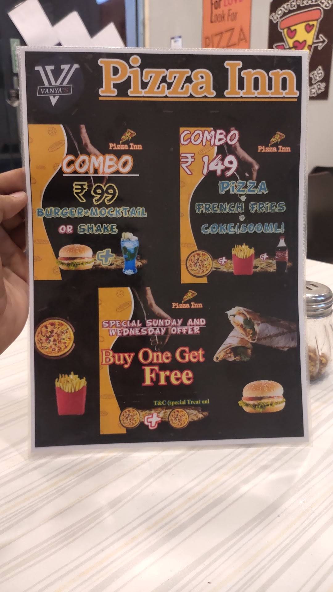 Pizza Inn menu
