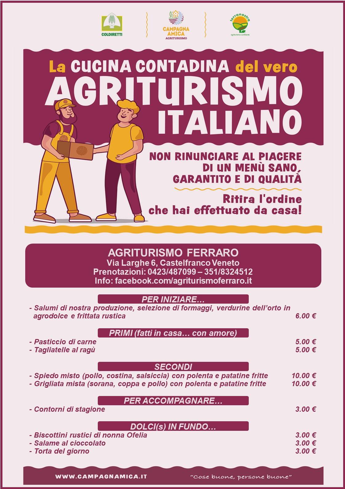 Menu di Agriturismo Ferraro 