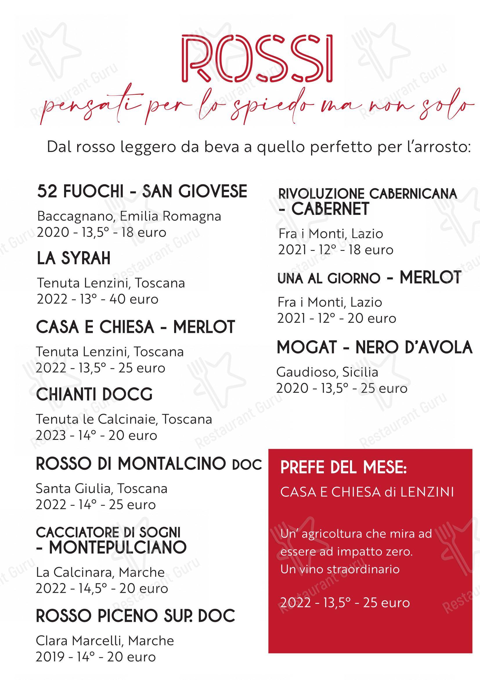 Menu di Agriturismo I Peccati della Terra - Menu