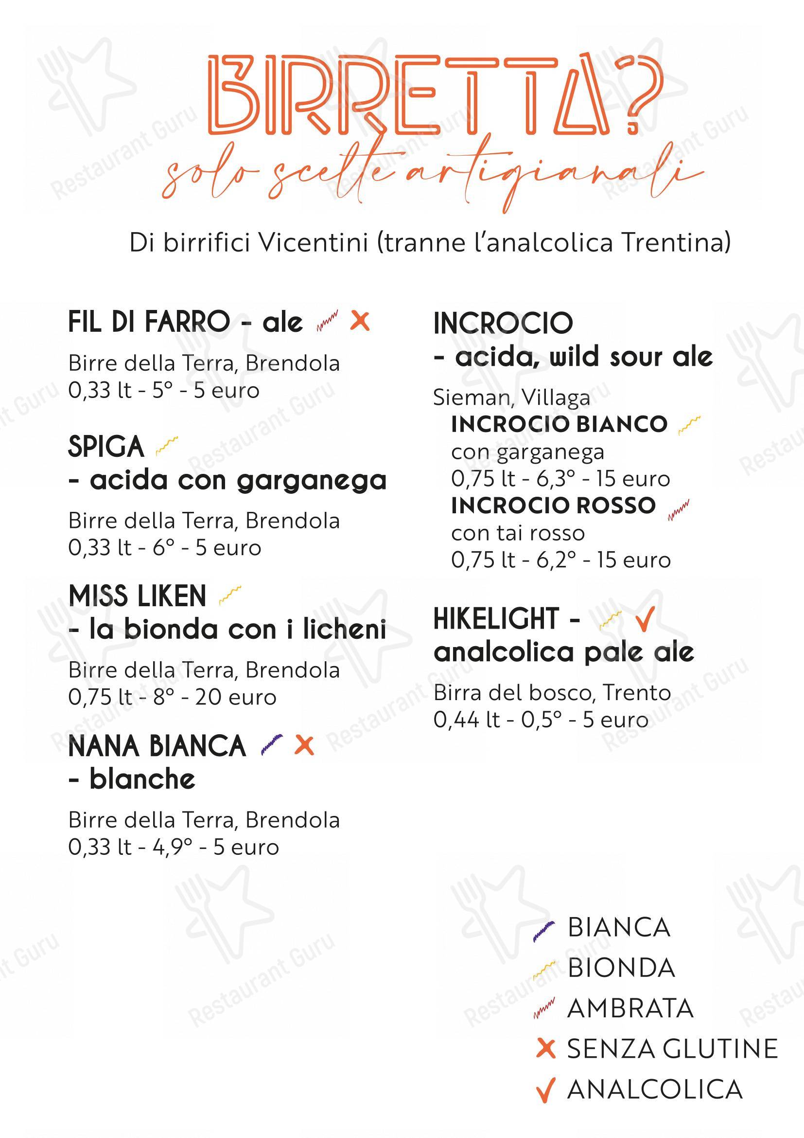 Menu bar per Agriturismo I Peccati della Terra ristorante con griglia