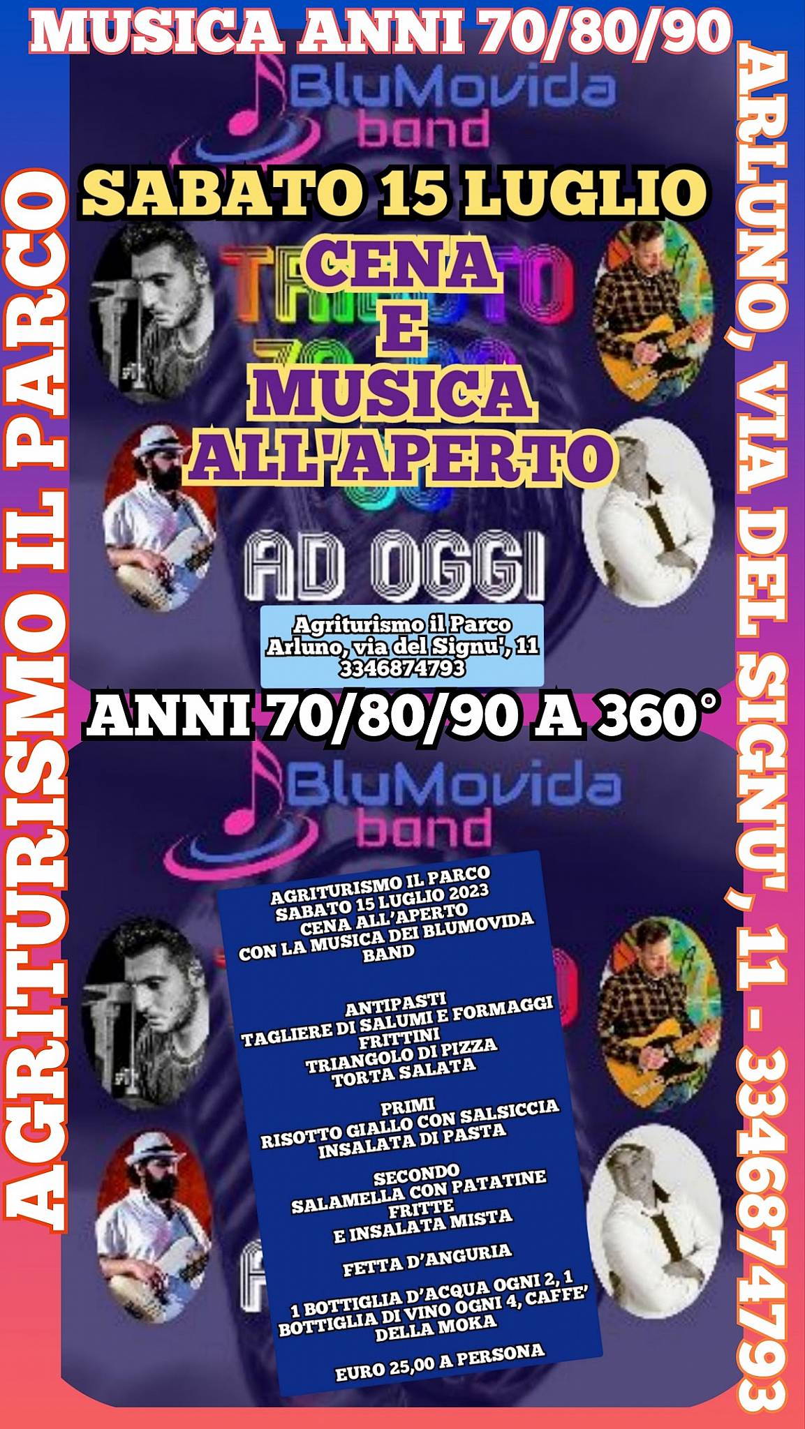 Menu di Agriturismo il parco Arluno 